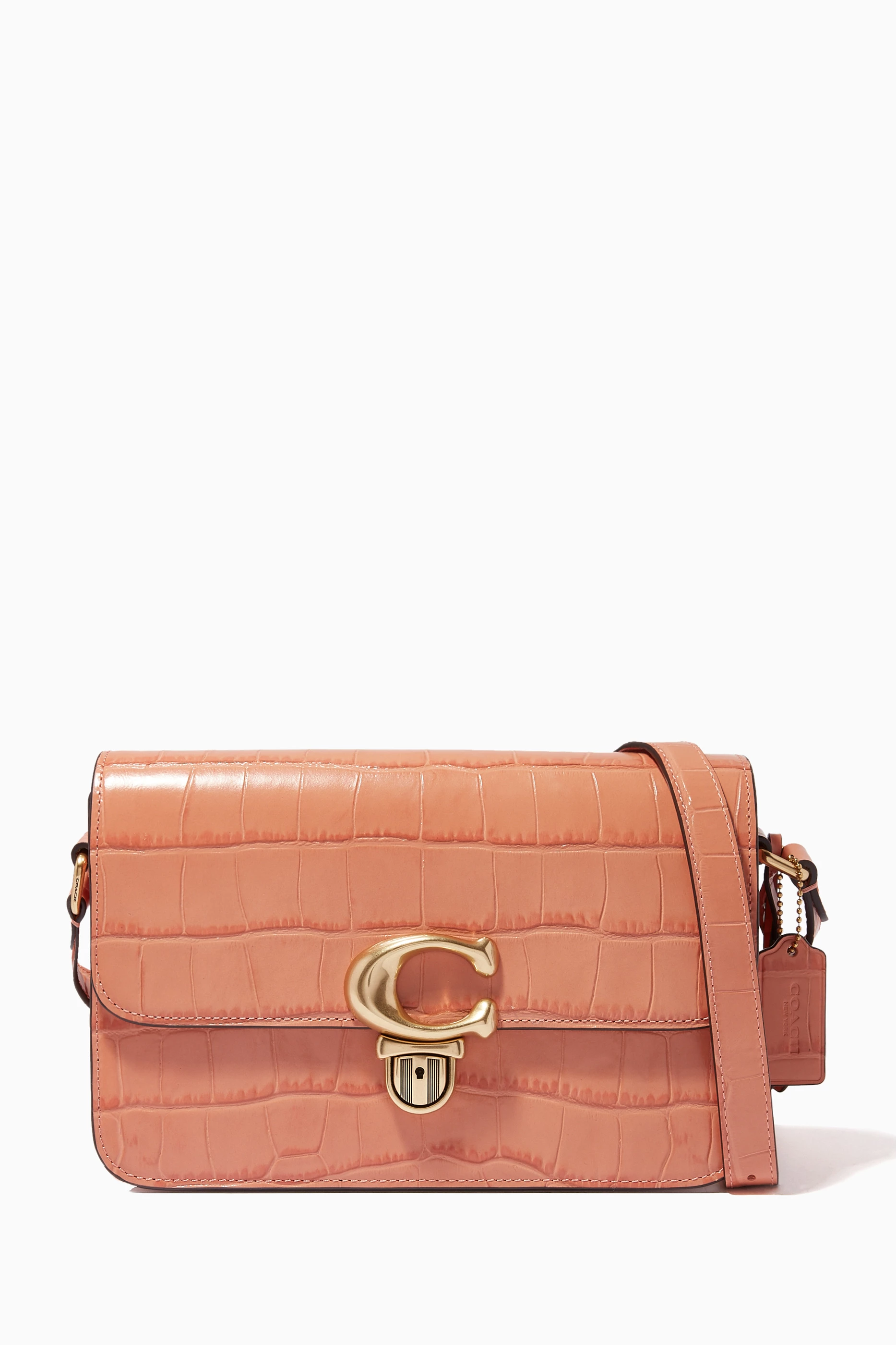 Coach croc top embossed bag