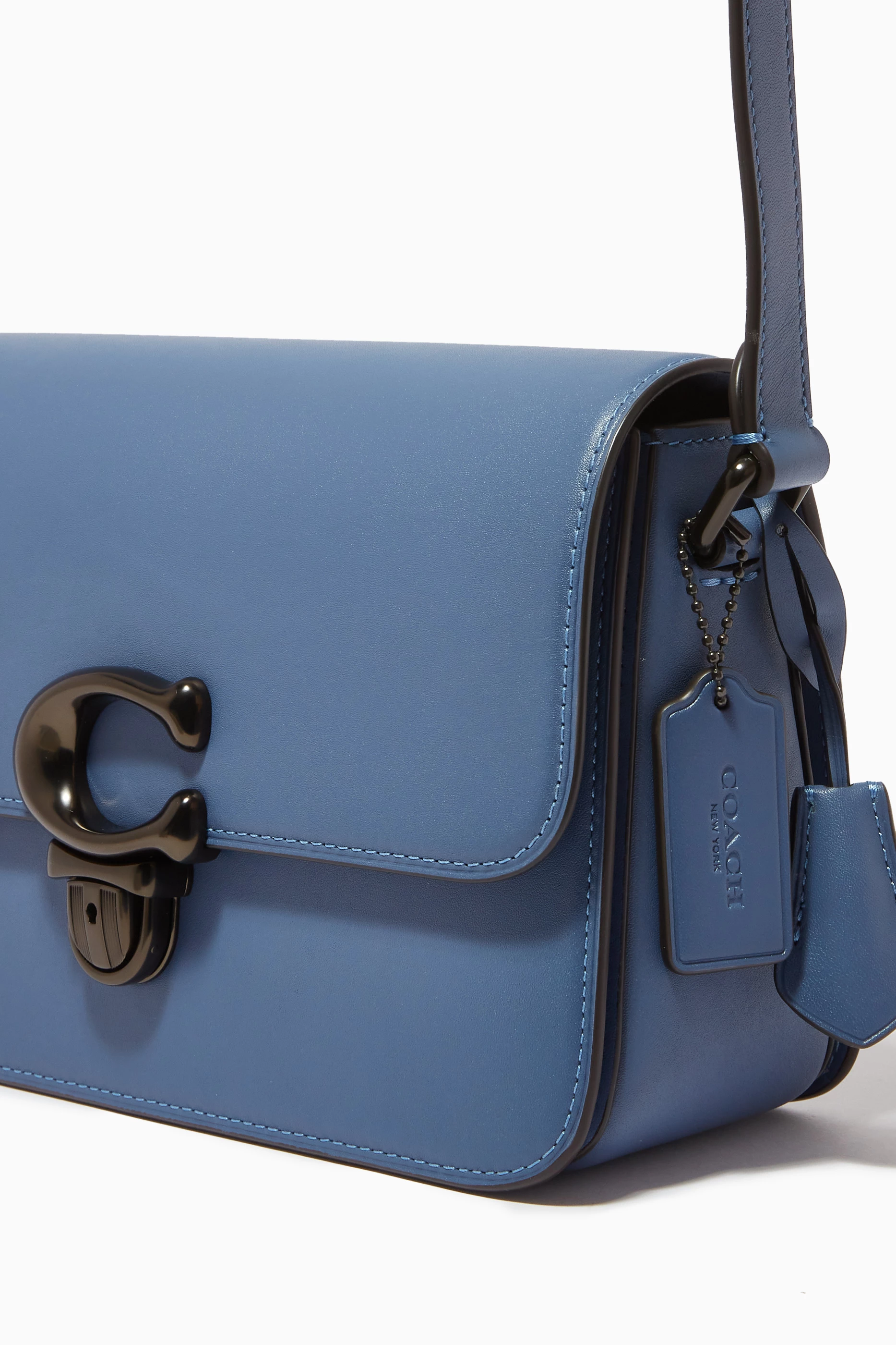 Coach blue cheap sling bag
