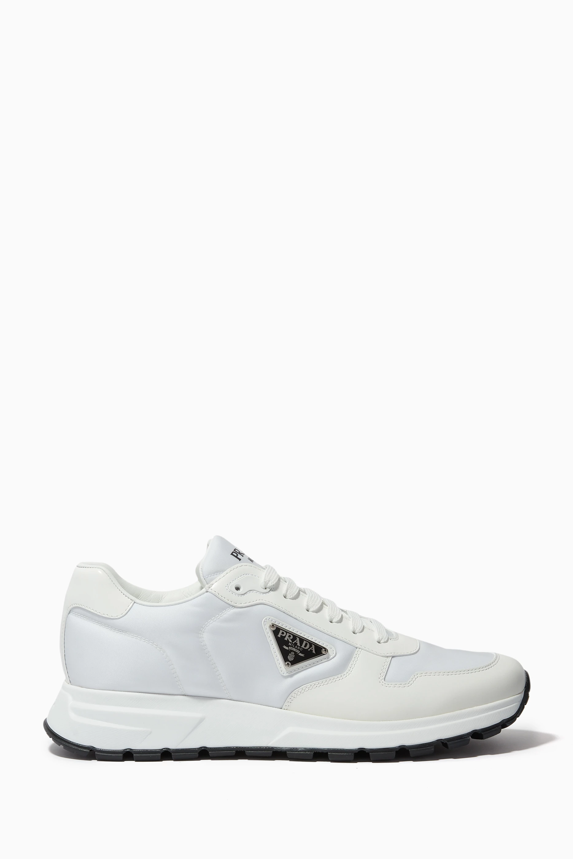 Buy Prada White PRAX 01 Sneakers in Nylon Gabardine for Men in