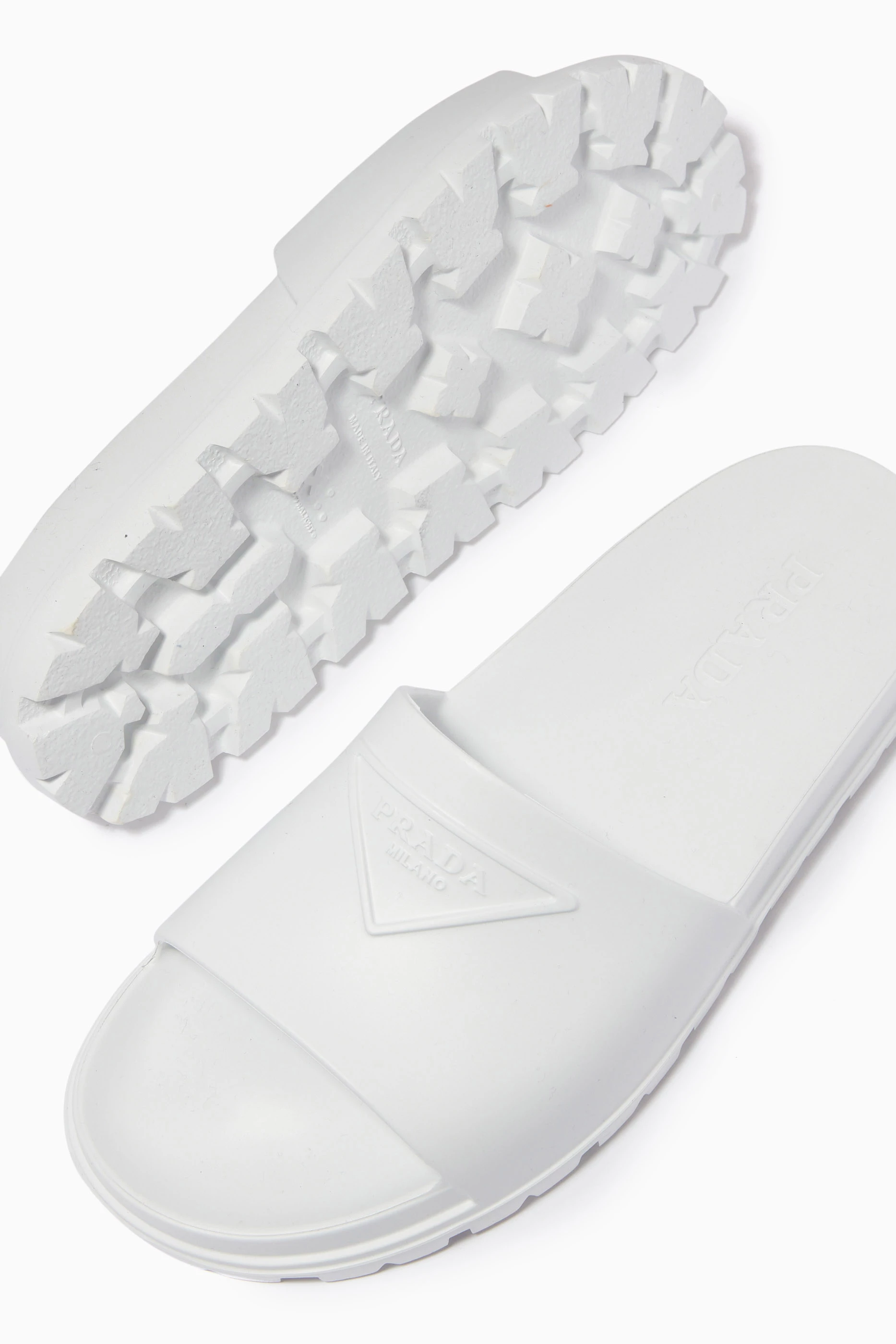 White prada slides top