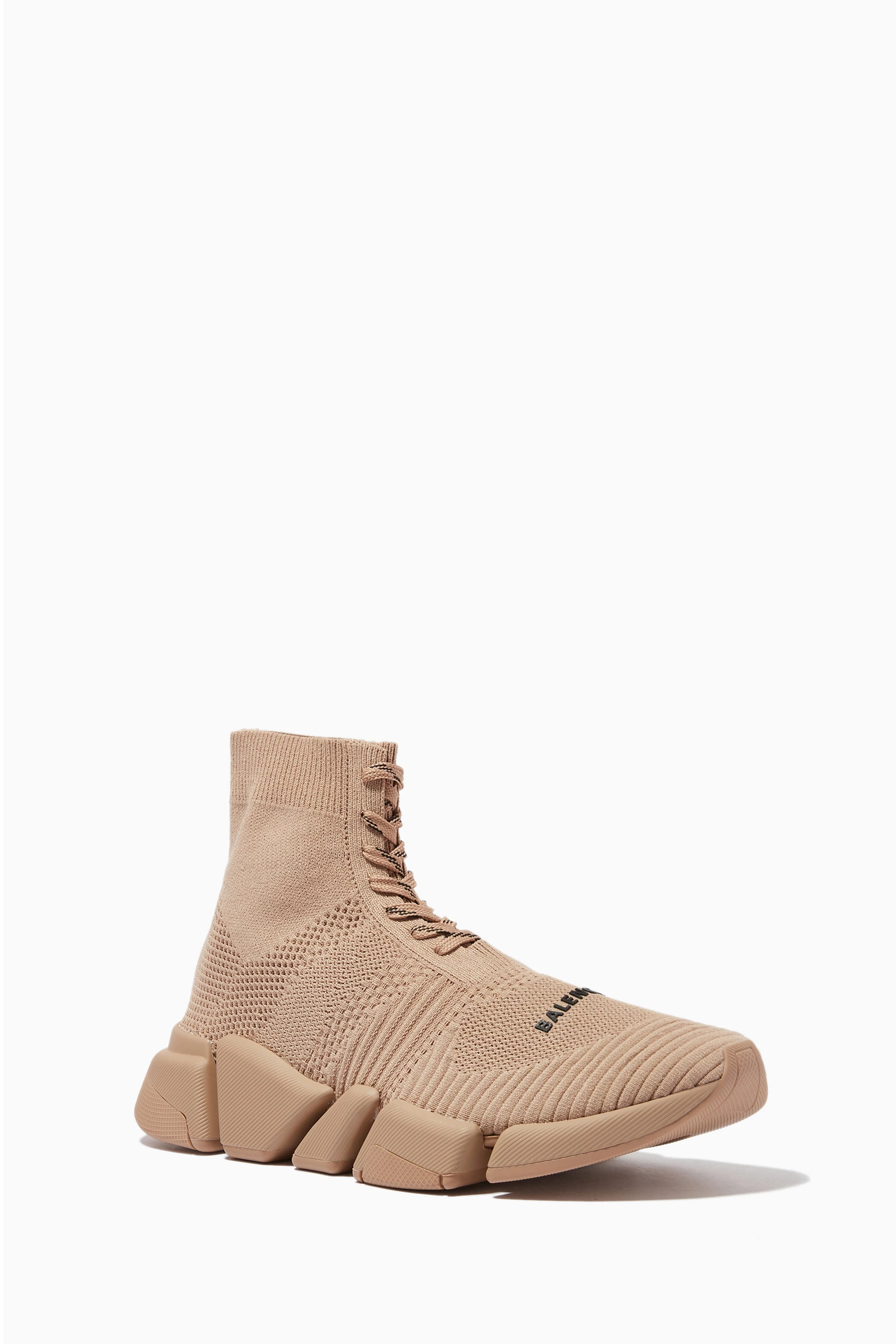 Balenciaga speed lace up beige top