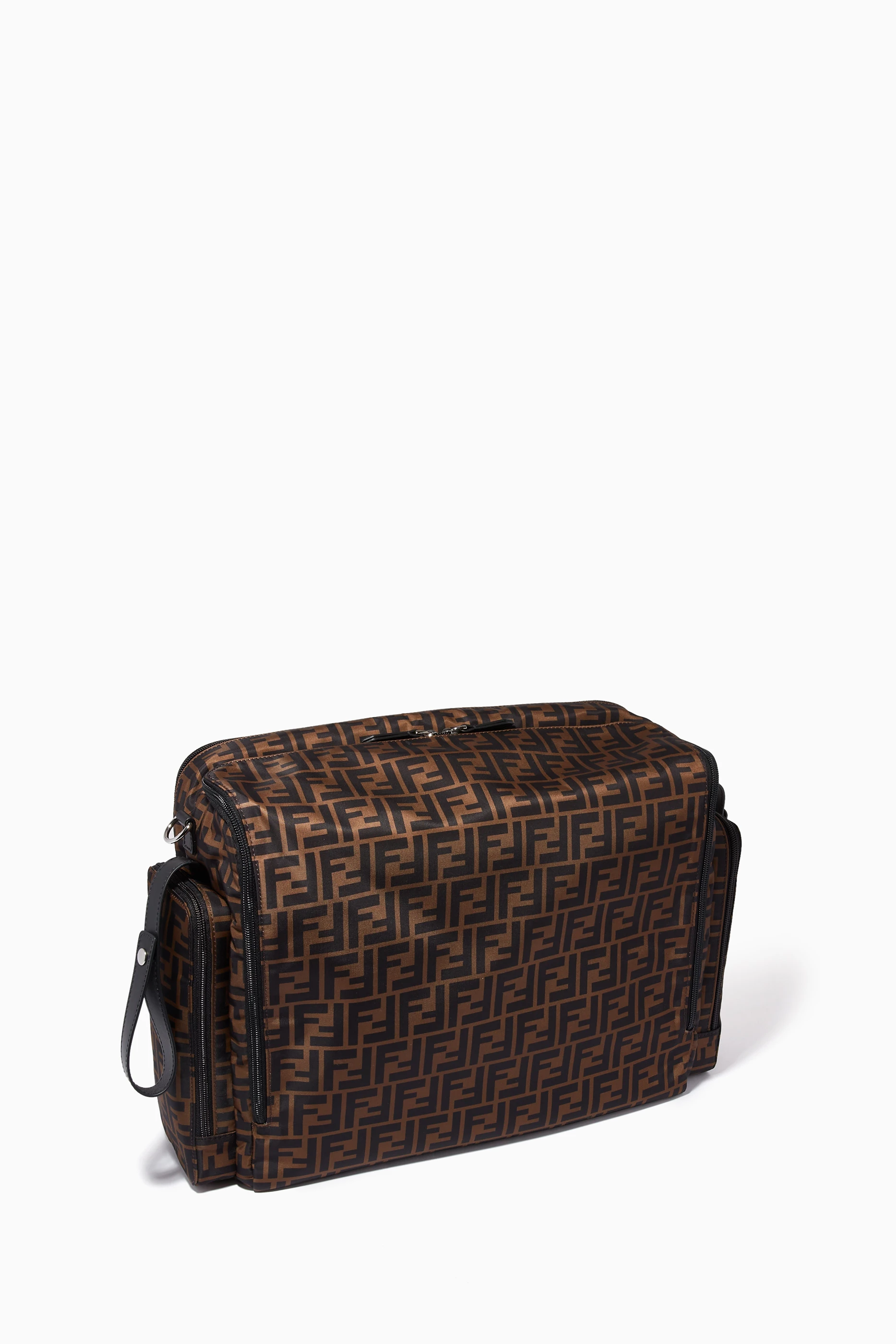 Buy Fendi Brown FF Logo Diaper Bag in Nylon for UNISEX in Saudi