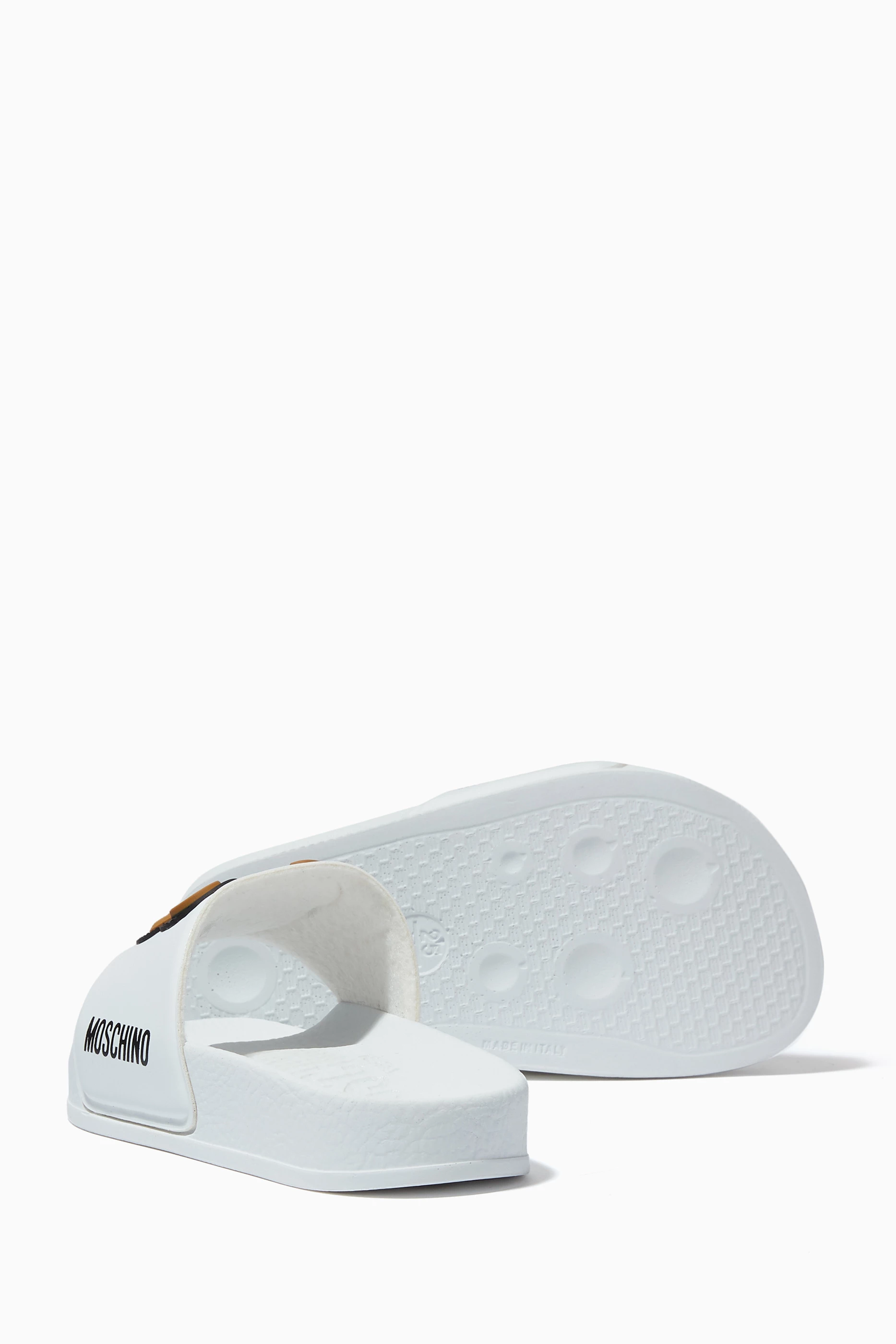 Moschino slides white online