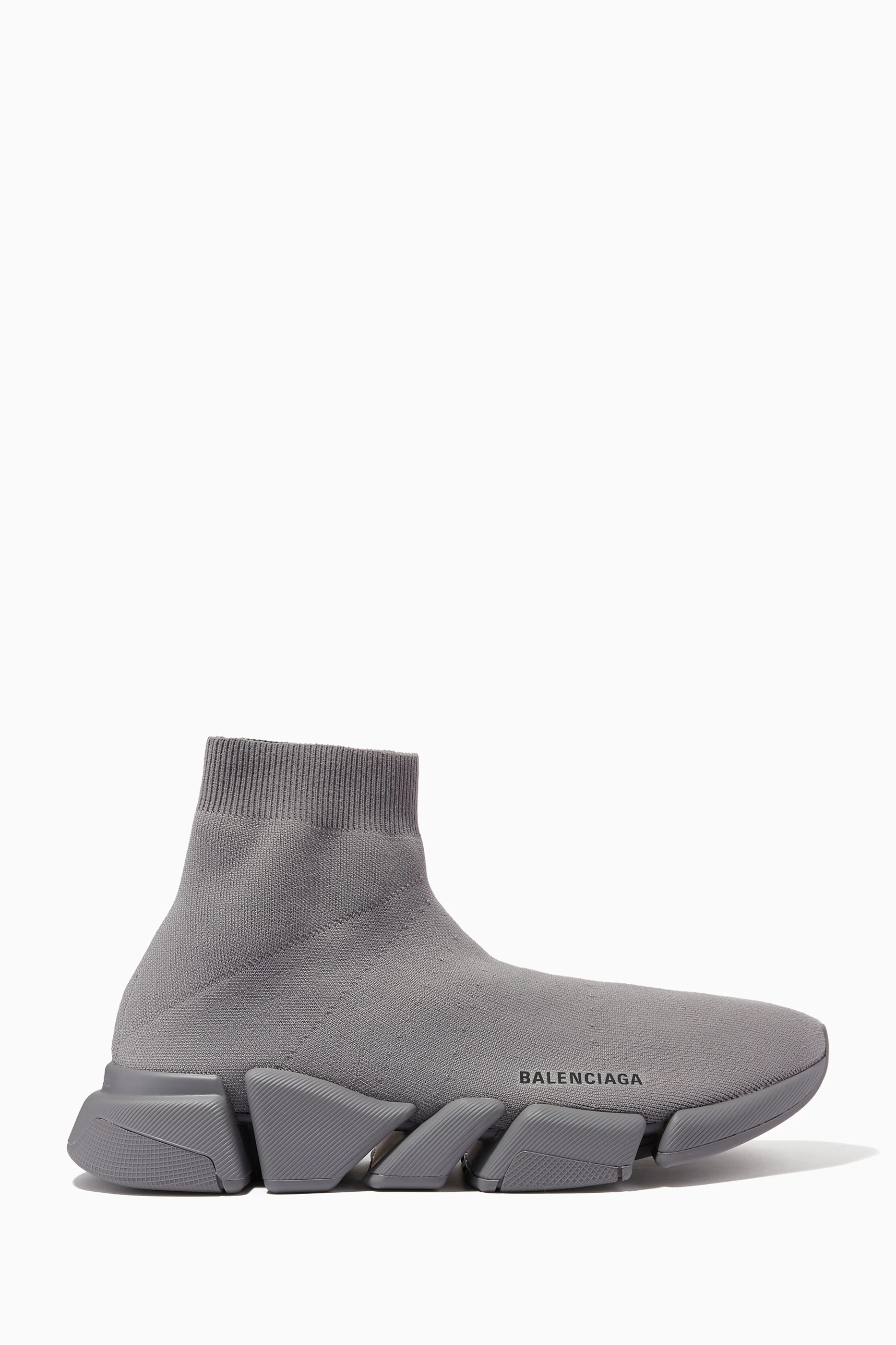Grey balenciaga speed trainer sales