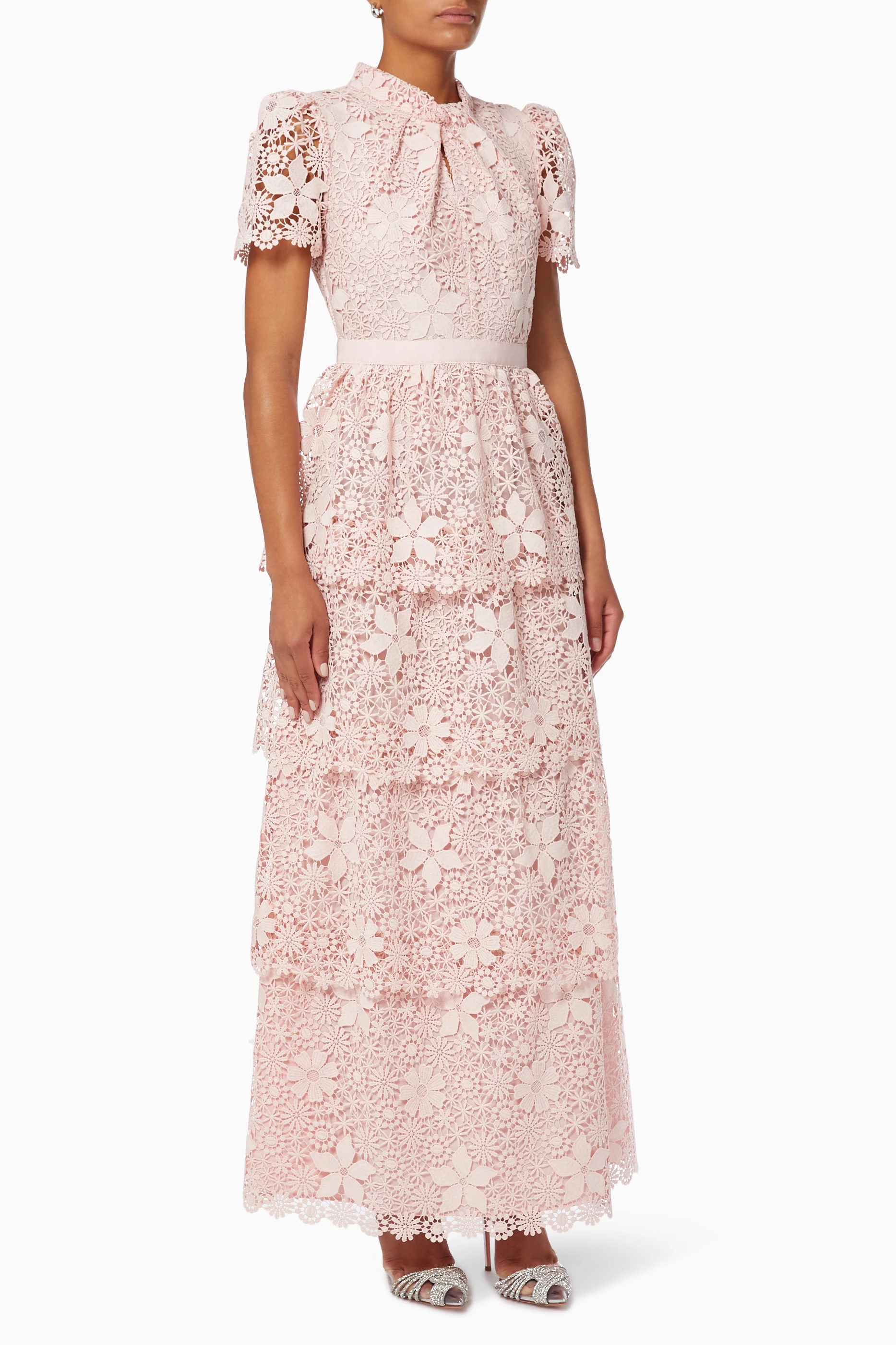 Self portrait deals pink tiered dress