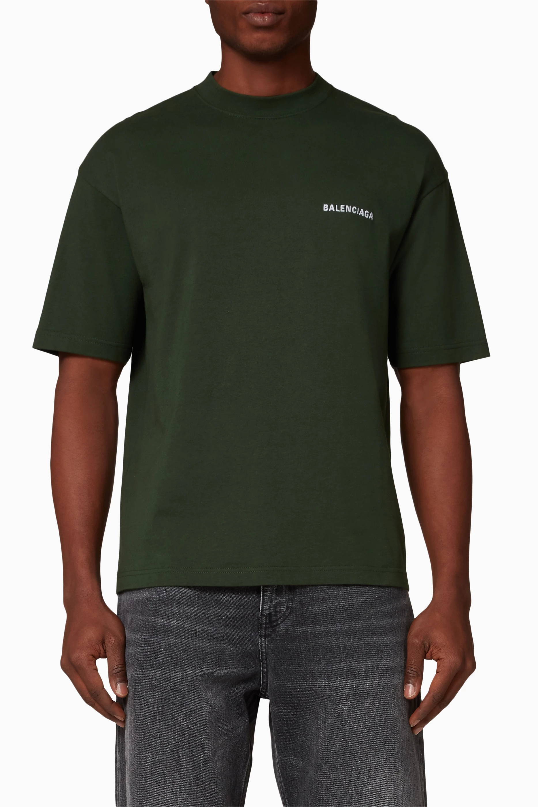 Green balenciaga discount t shirt