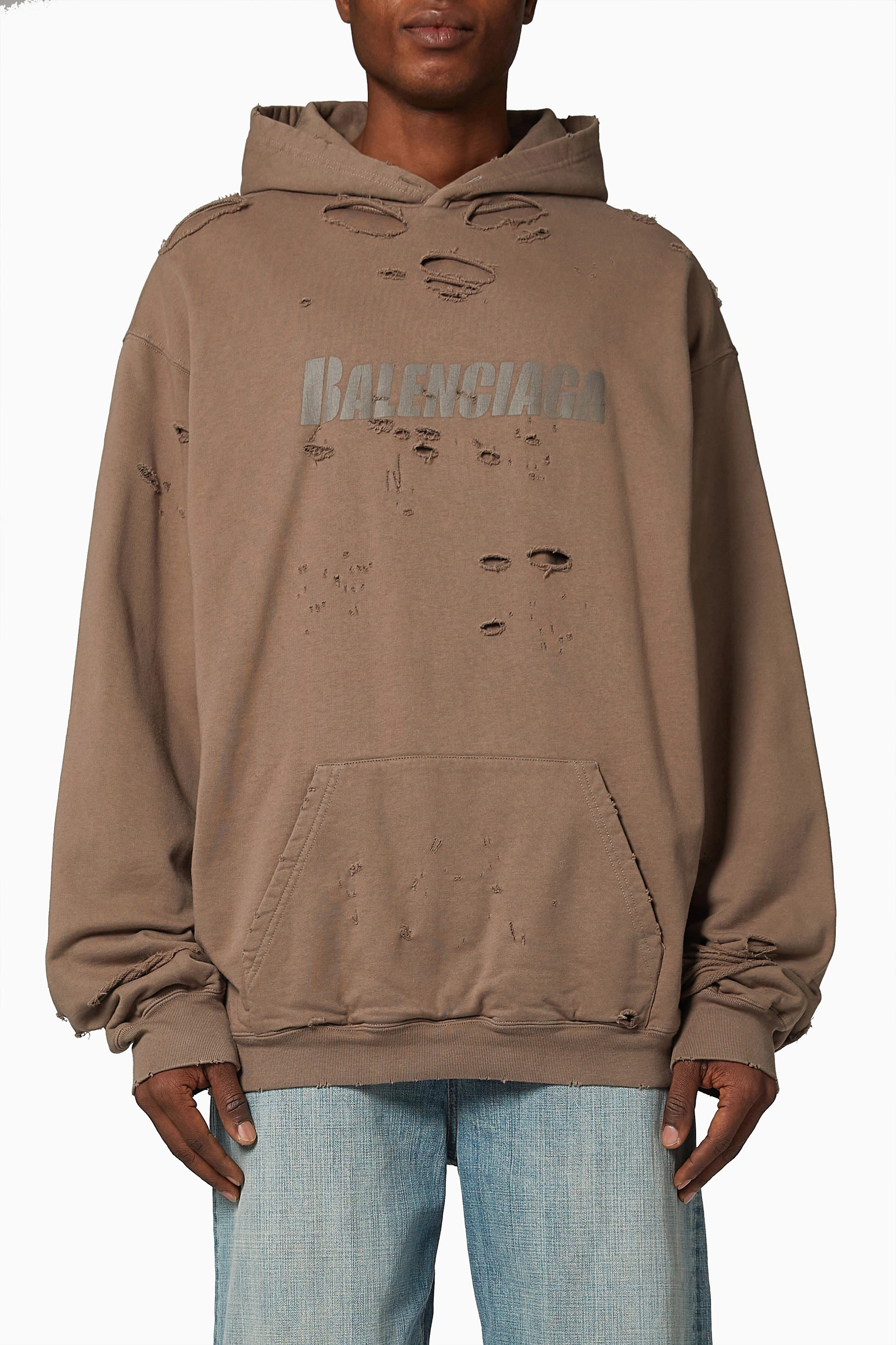 Balenciaga brown hot sale hoodie