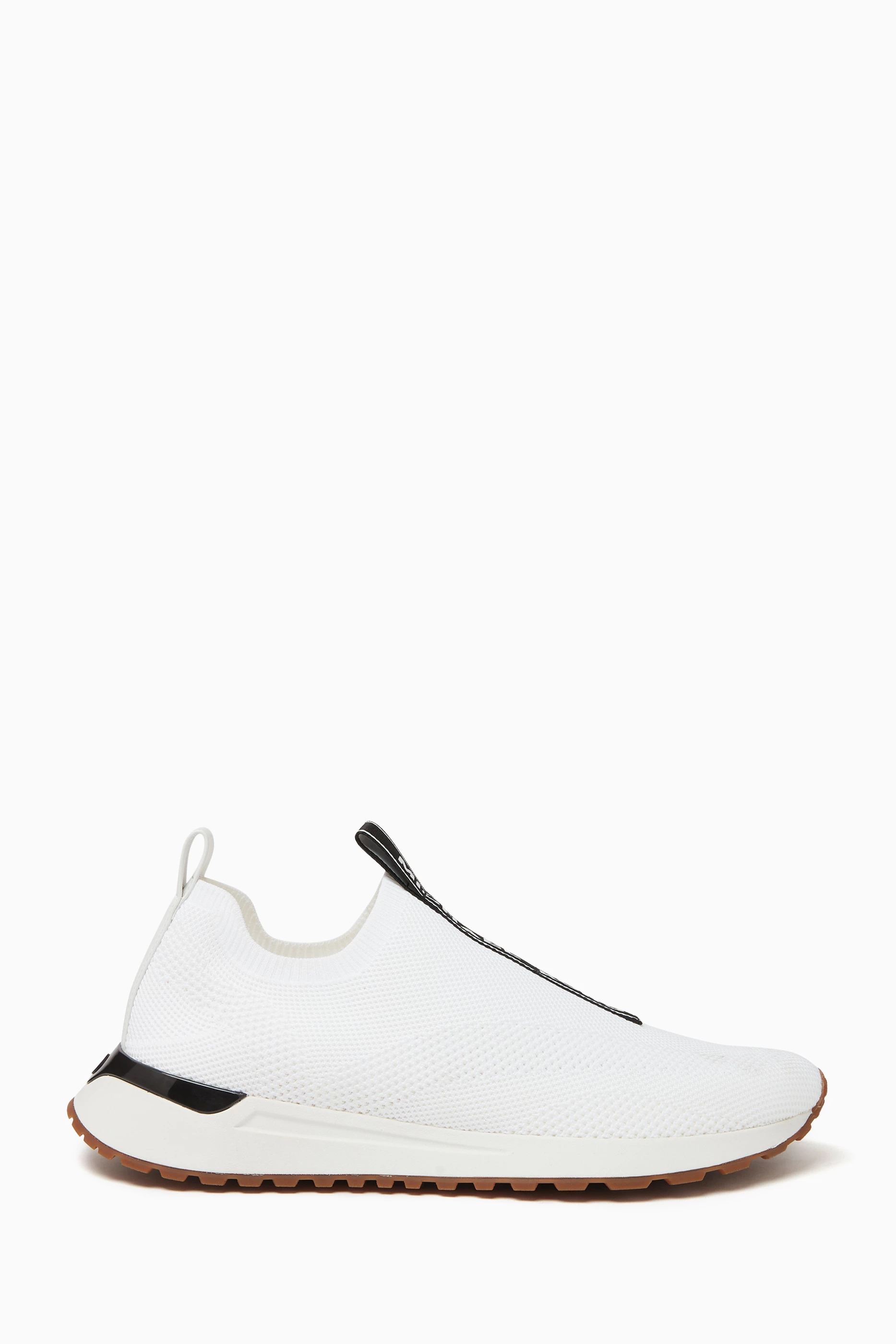 Buy Michael Kors White Miles Slip on Sneaker in Stretch Knit for