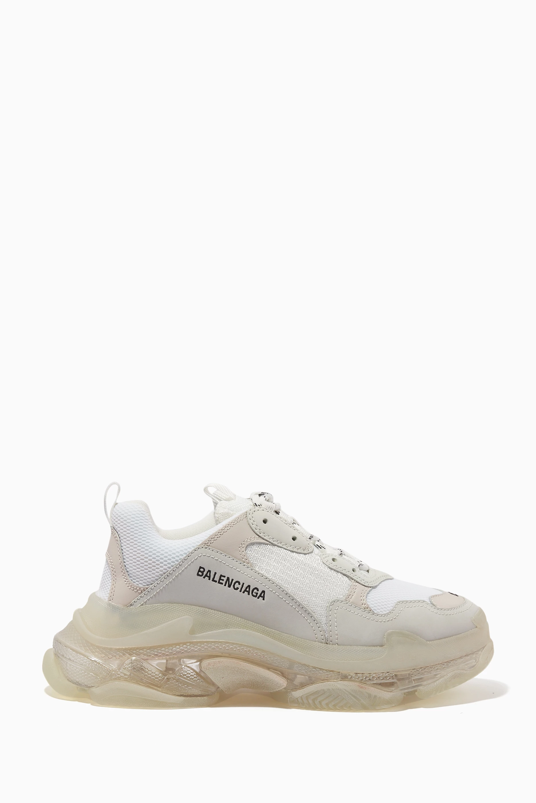 Triple s sales white clear sole