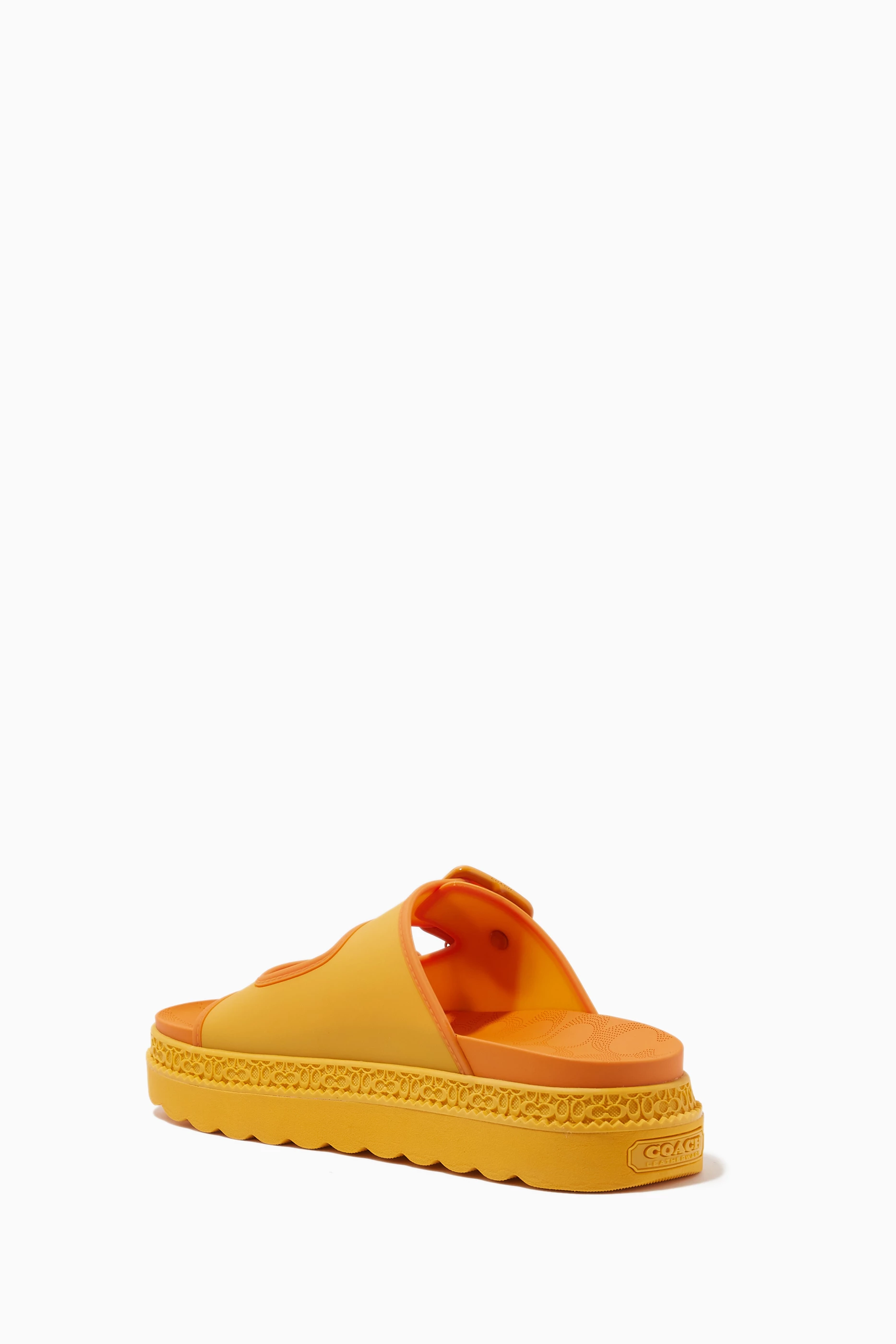 Slides COACH OLAF Lucy Rubber CA483 Canary Mules And