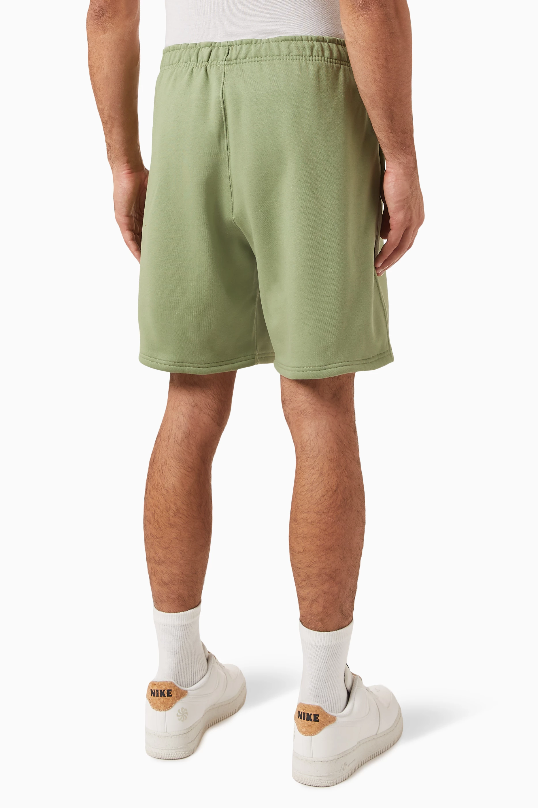 Green nike sweat online shorts