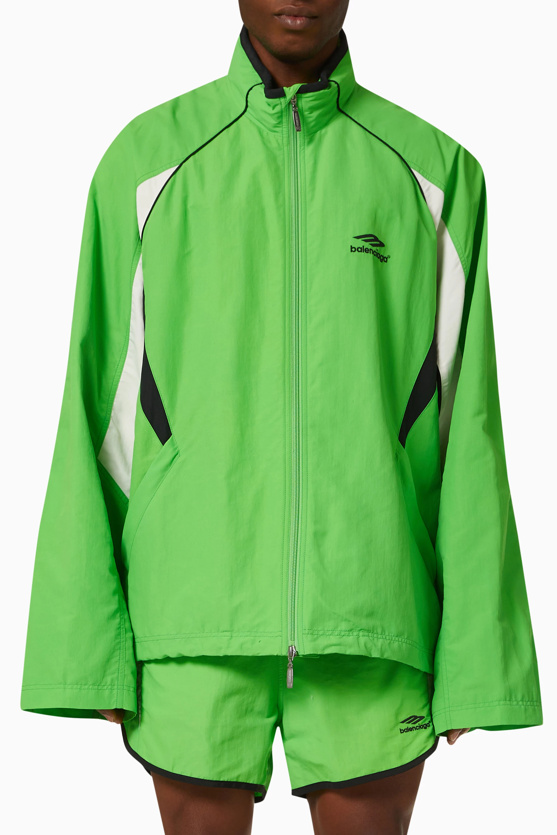 Balenciaga windbreaker womens green outlet