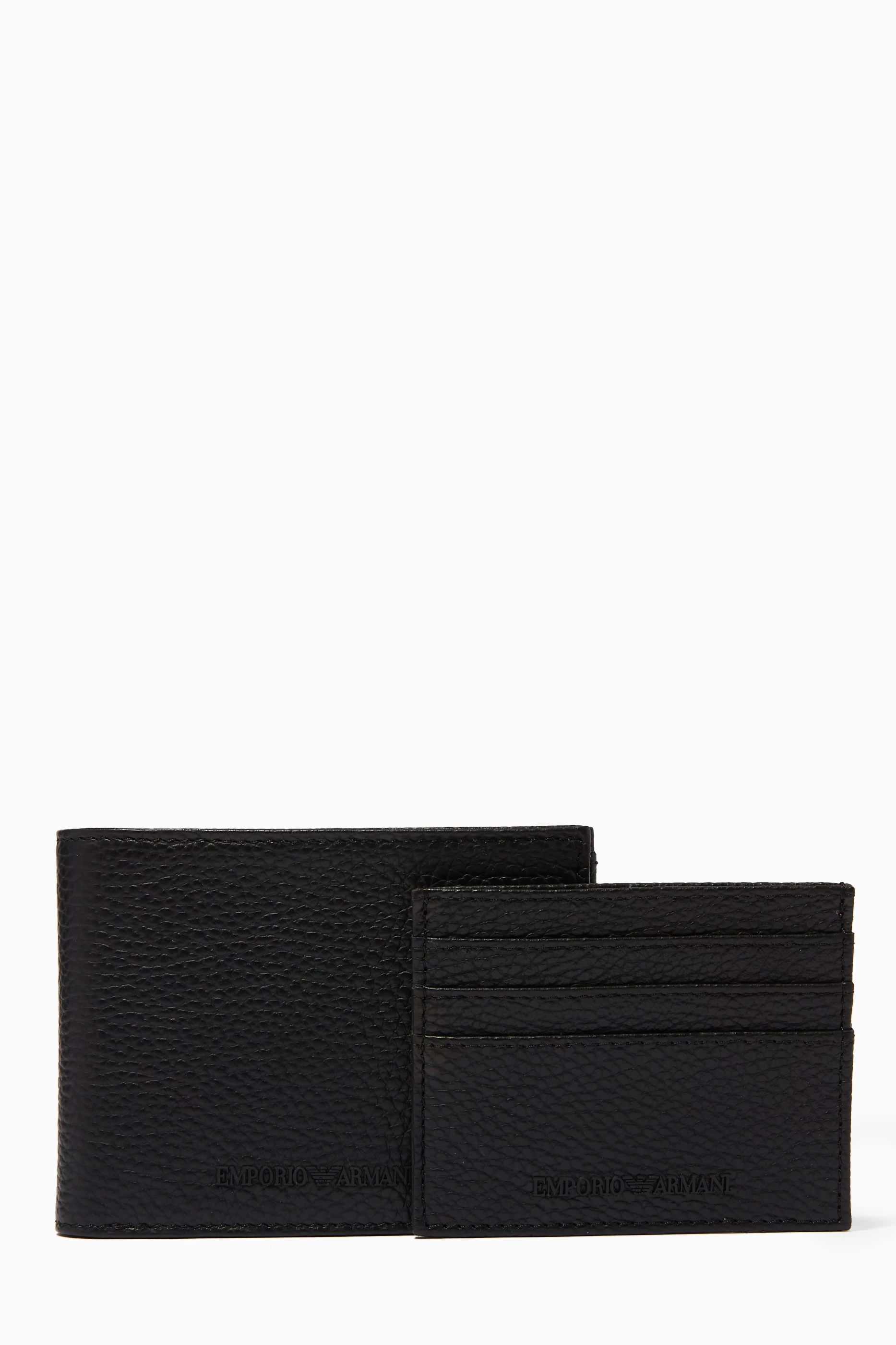 Emporio armani leather wallet store