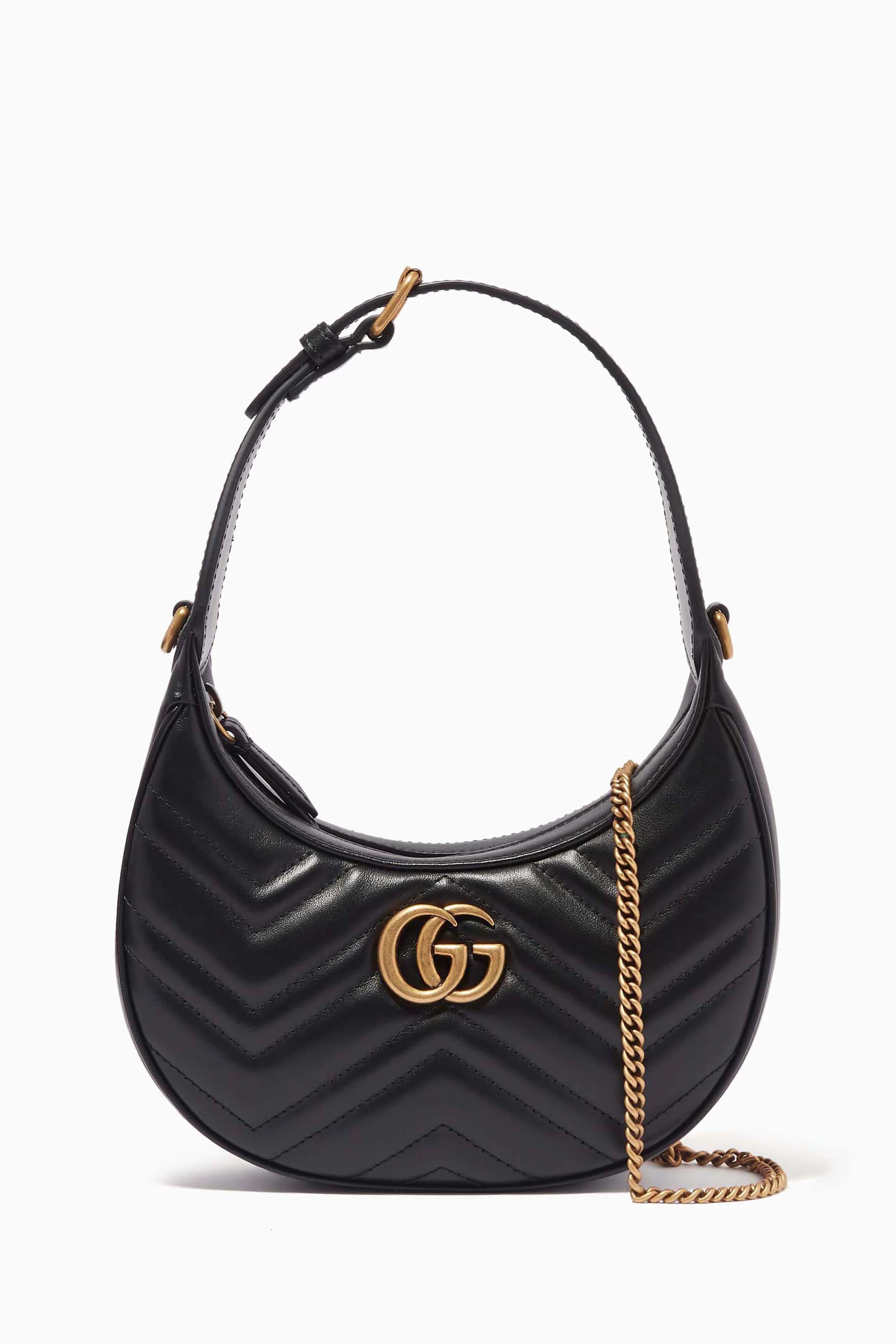 Gucci GG Matelassé half-moon Shaped Bag - Farfetch