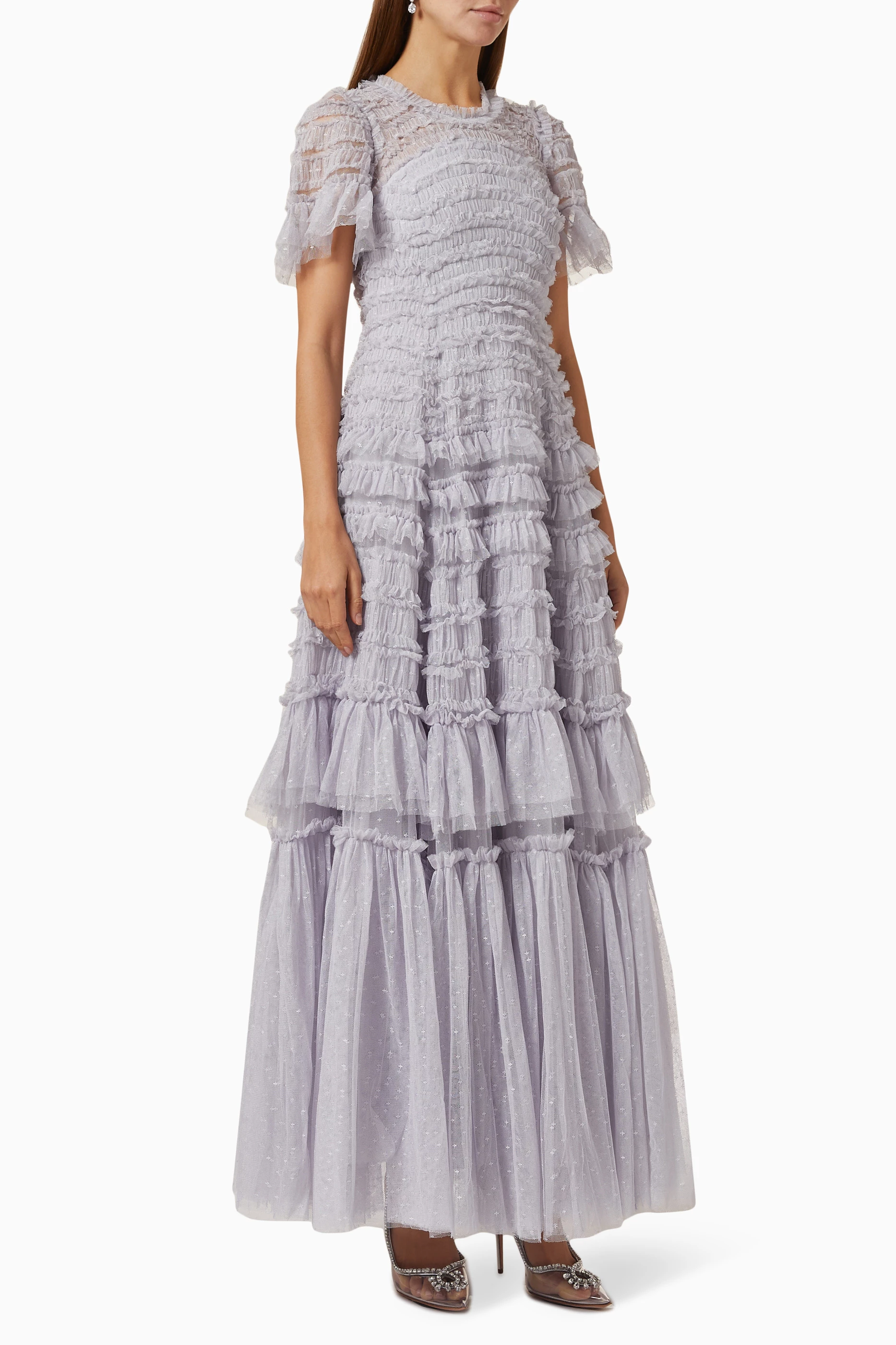Grey needle and sales thread dress