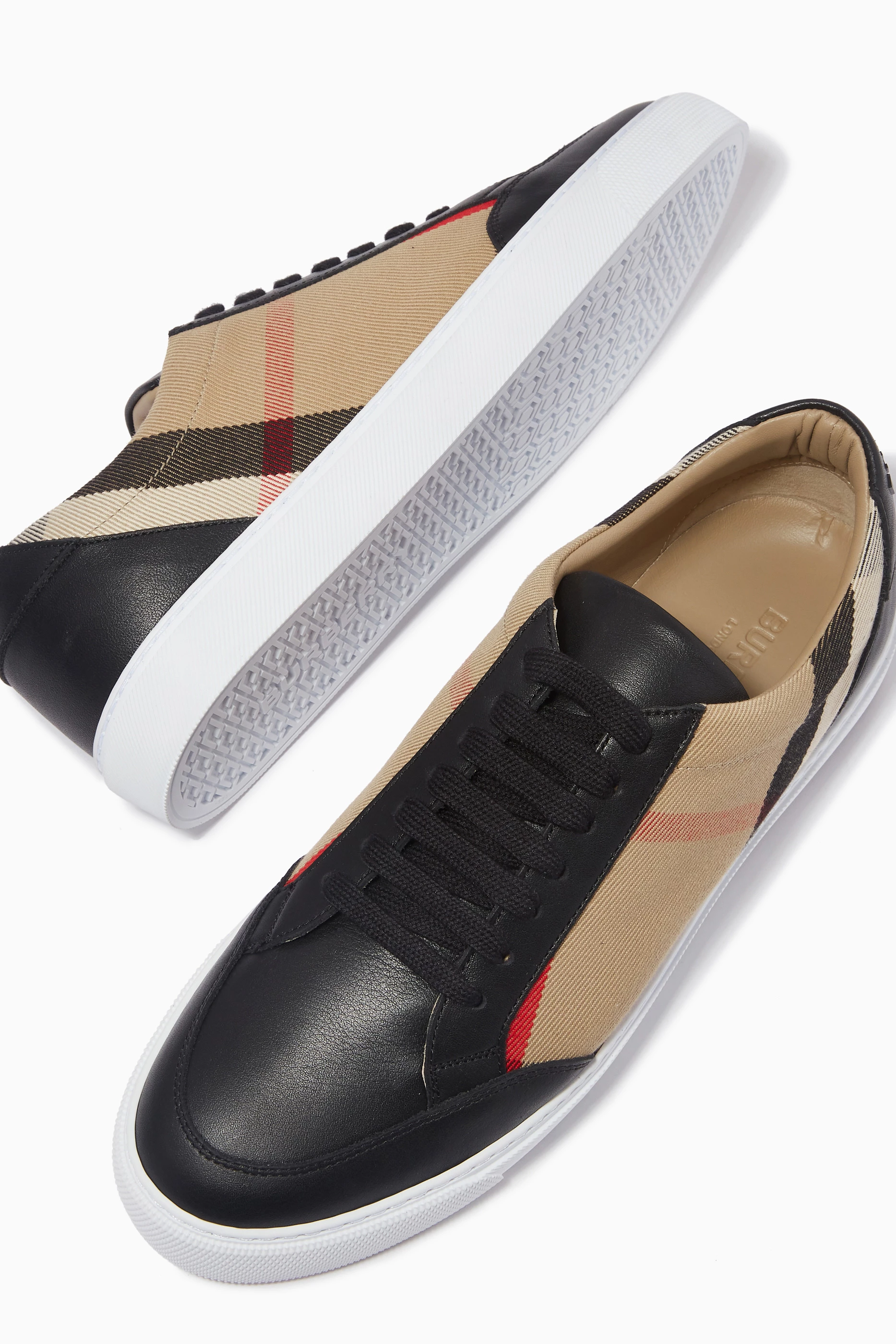 Burberry salmond hot sale leather sneakers