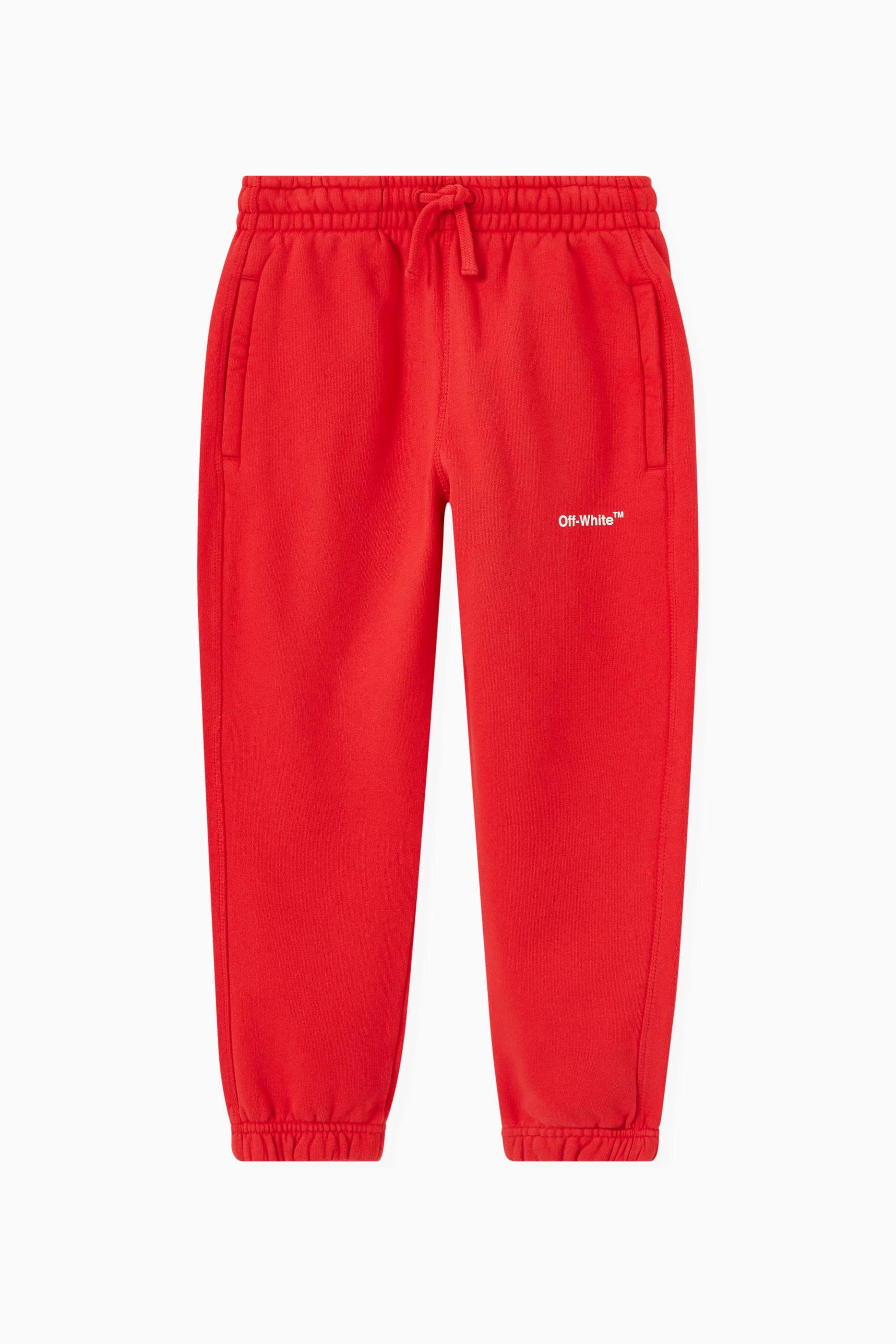 Buy Off White Red Rubber Arrow Sweatpants in Cotton Jersey for