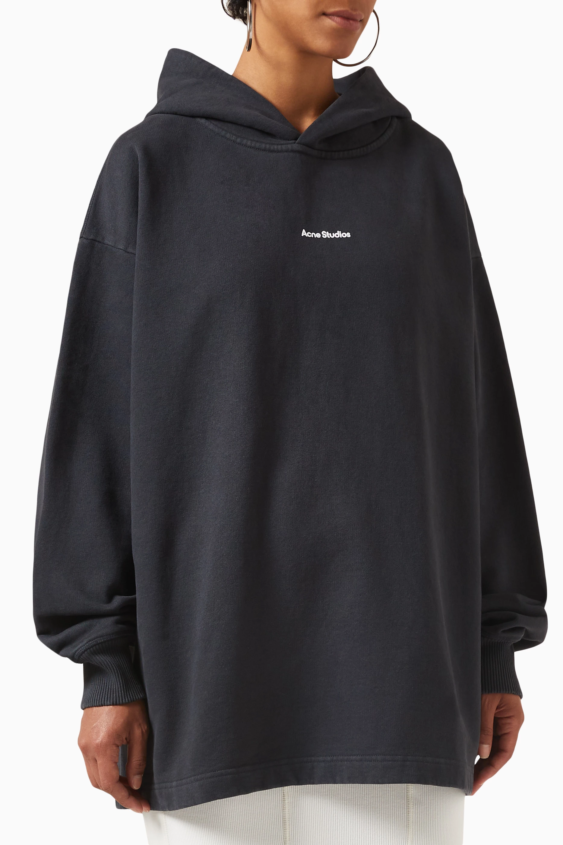 Acne studios black hoodie sale