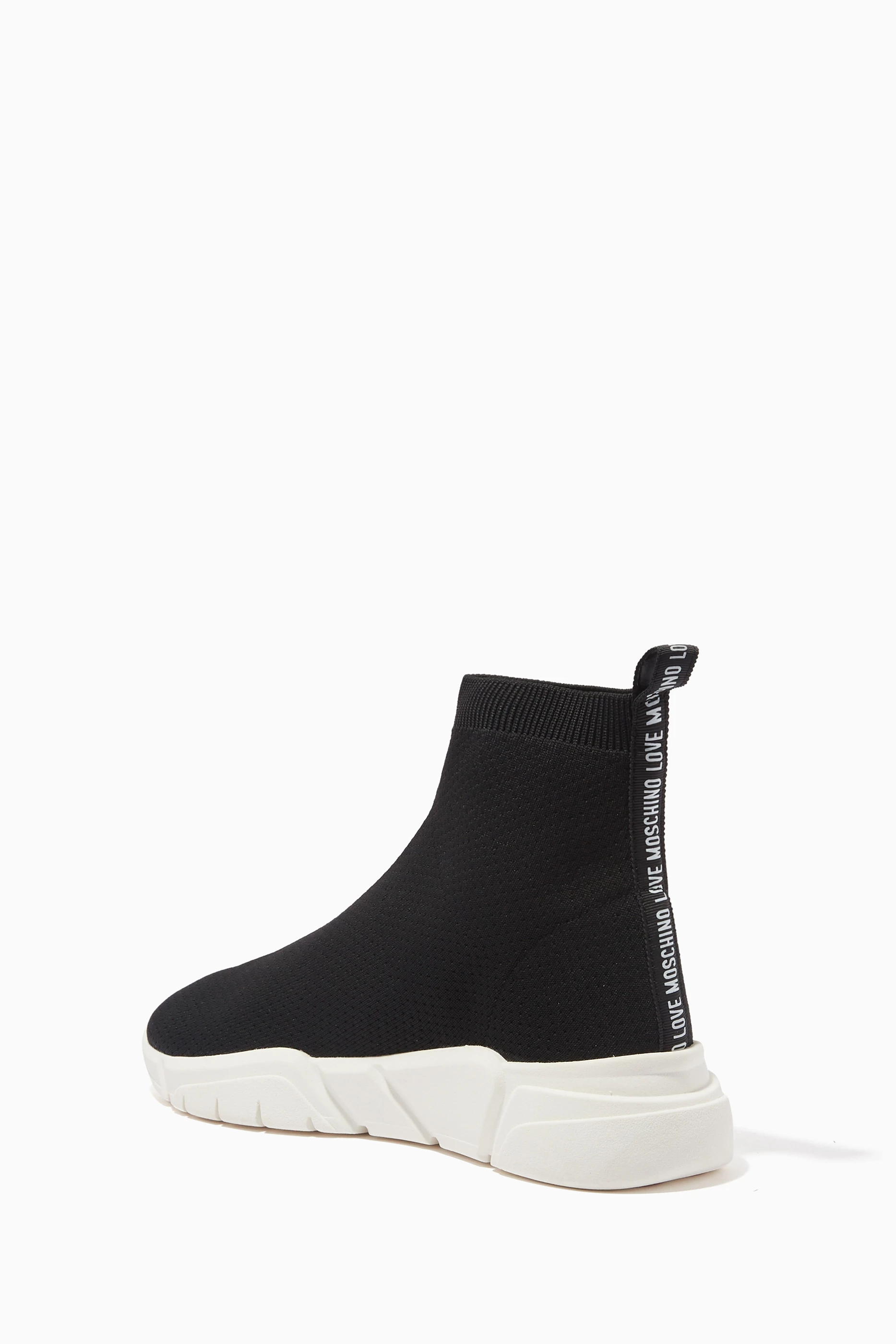 Moschino neoprene top slip on trainers