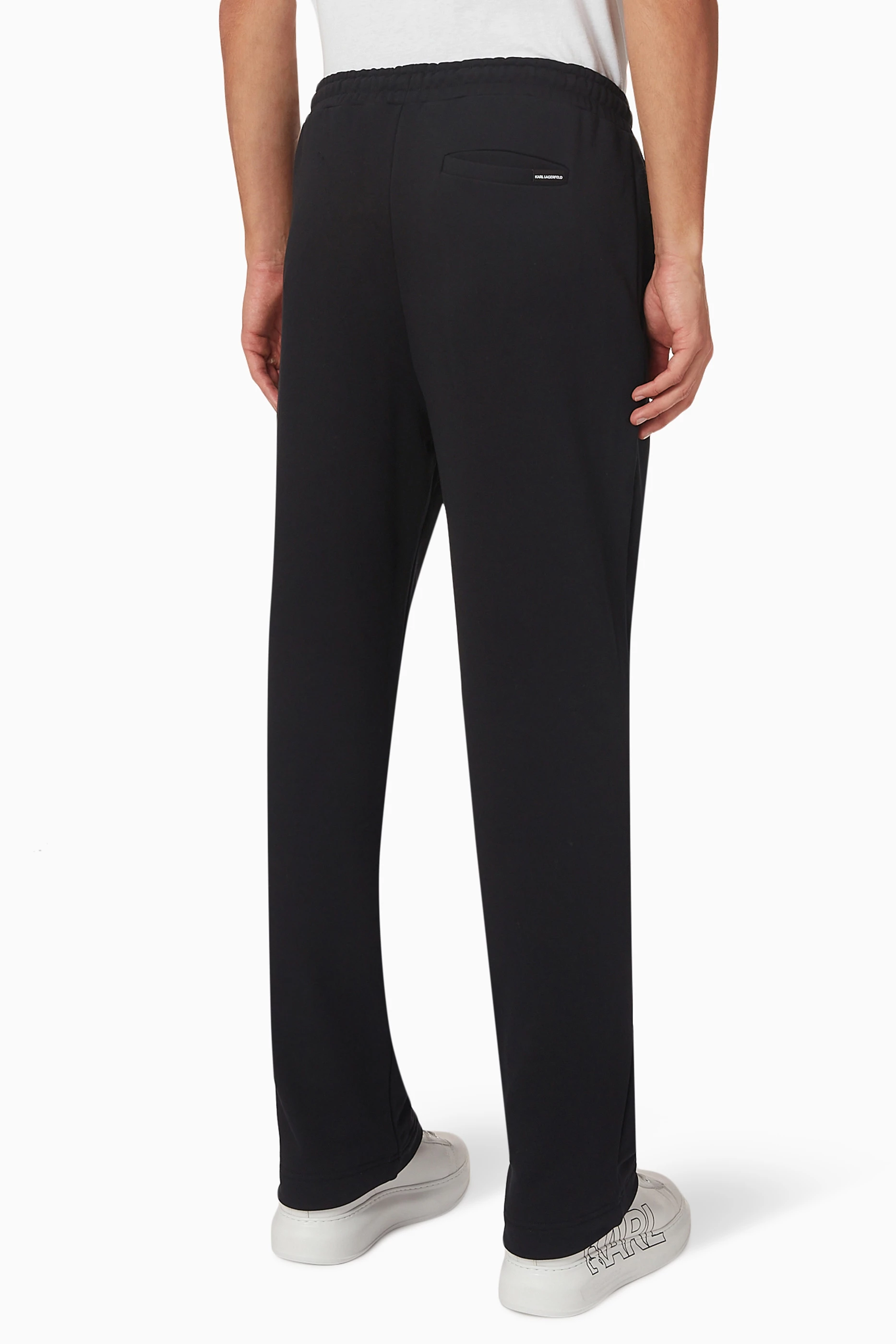 Buy Karl Lagerfeld Black Ikonik Tailored Sweatpants in Organic