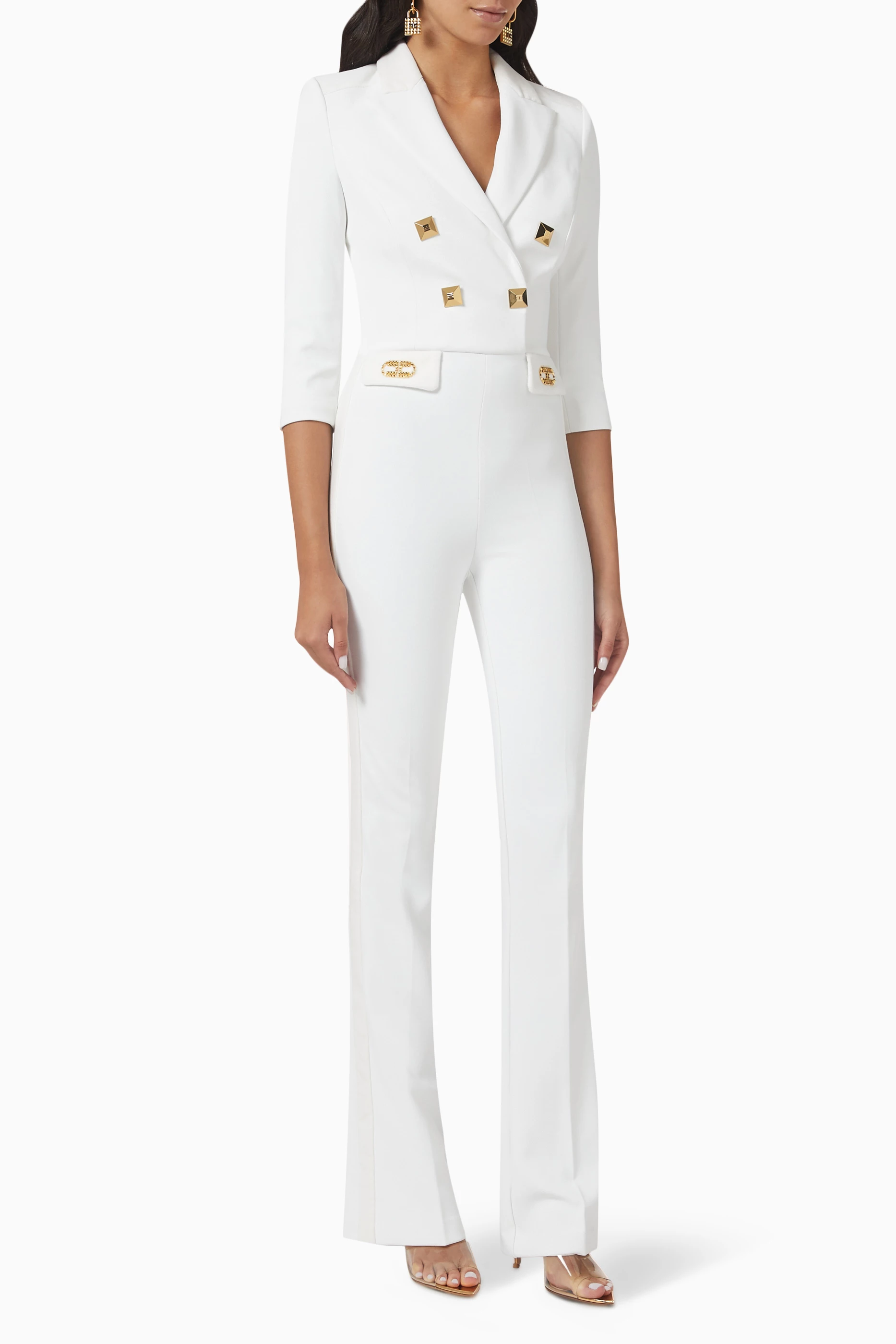 Elisabetta franchi white discount jumpsuit