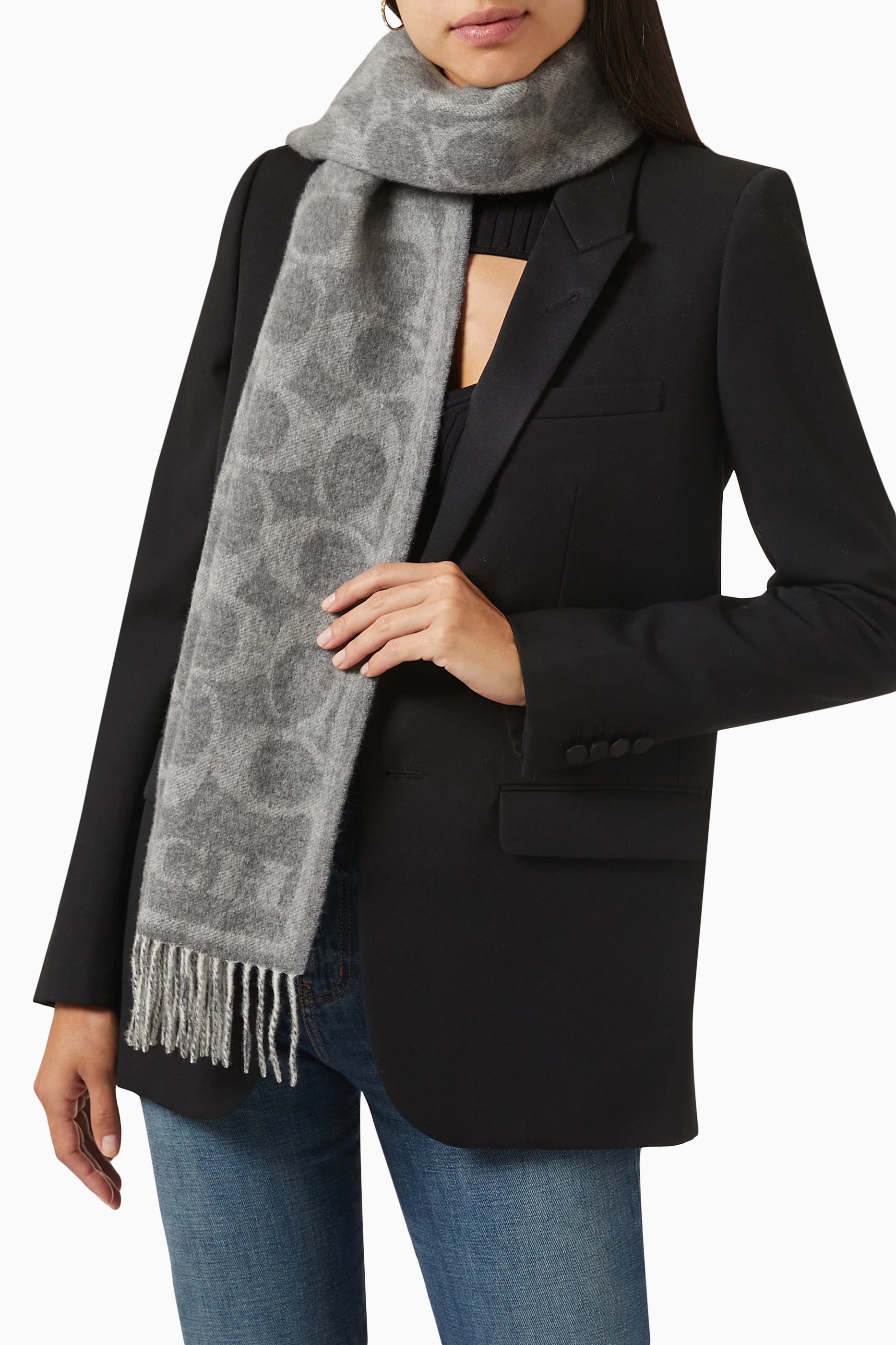 Coach cashmere top scarf womens
