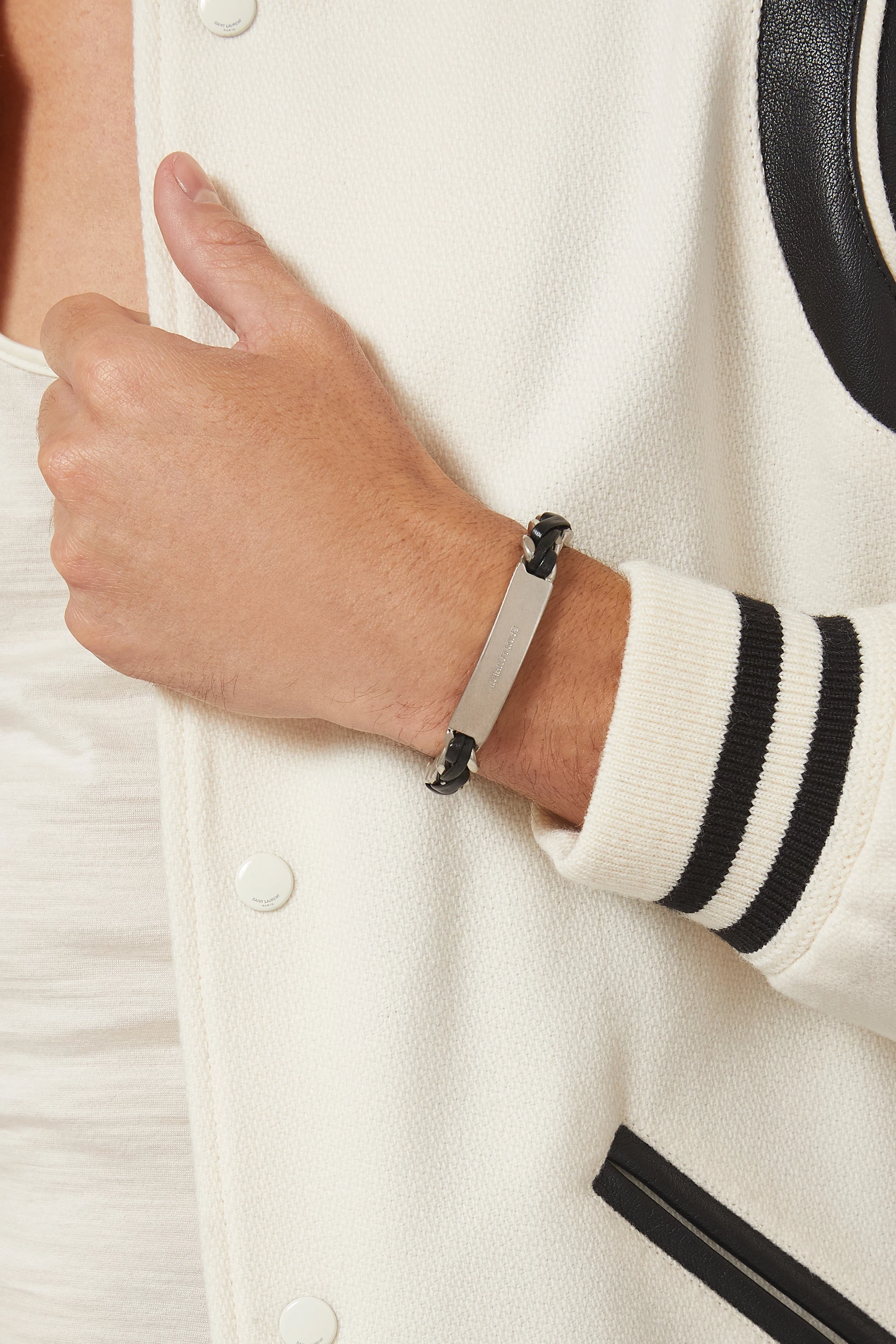 Ysl metal curb on sale chain bracelet