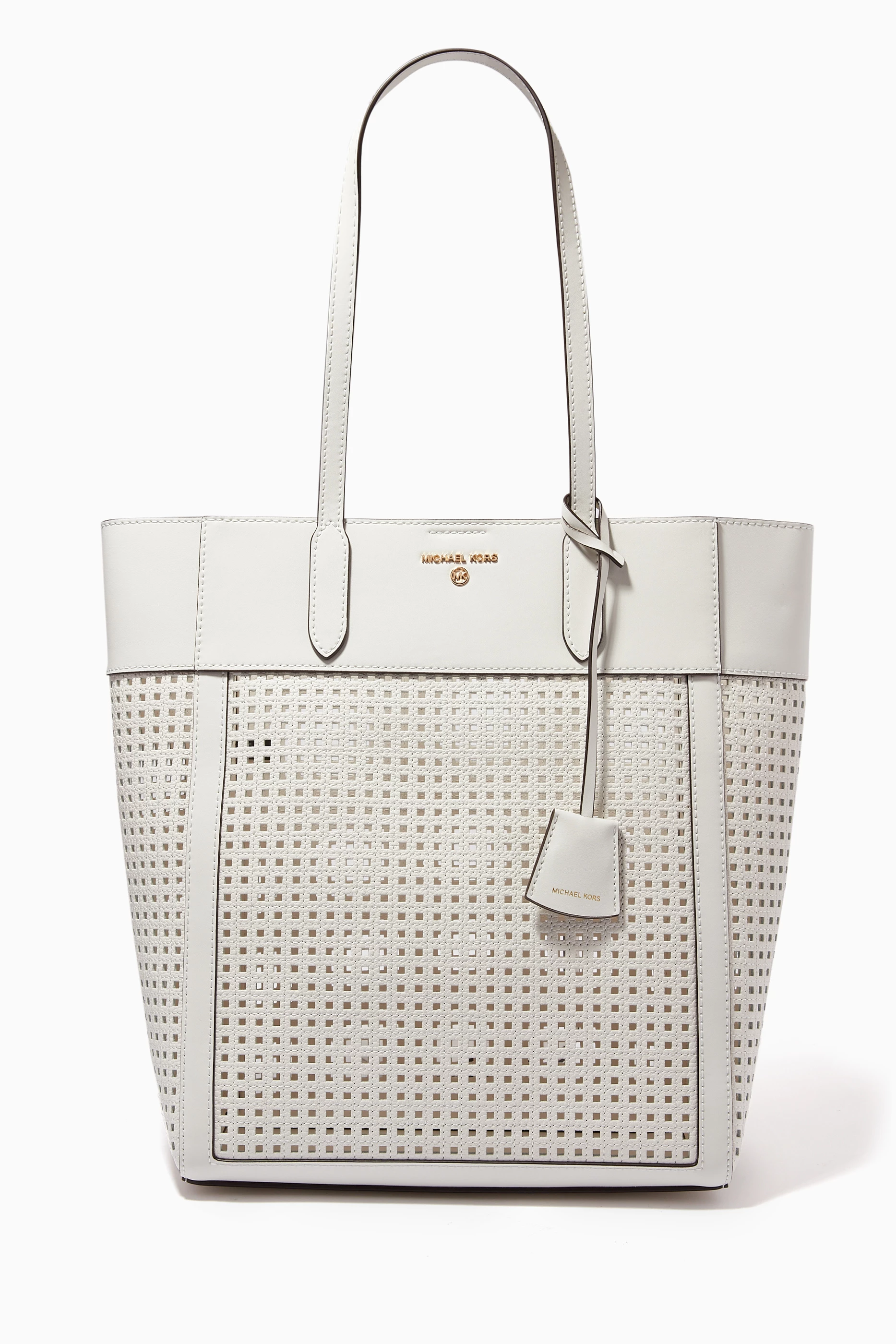 Buy Michael Kors White Large Sinclair Tote Bag in Perforated