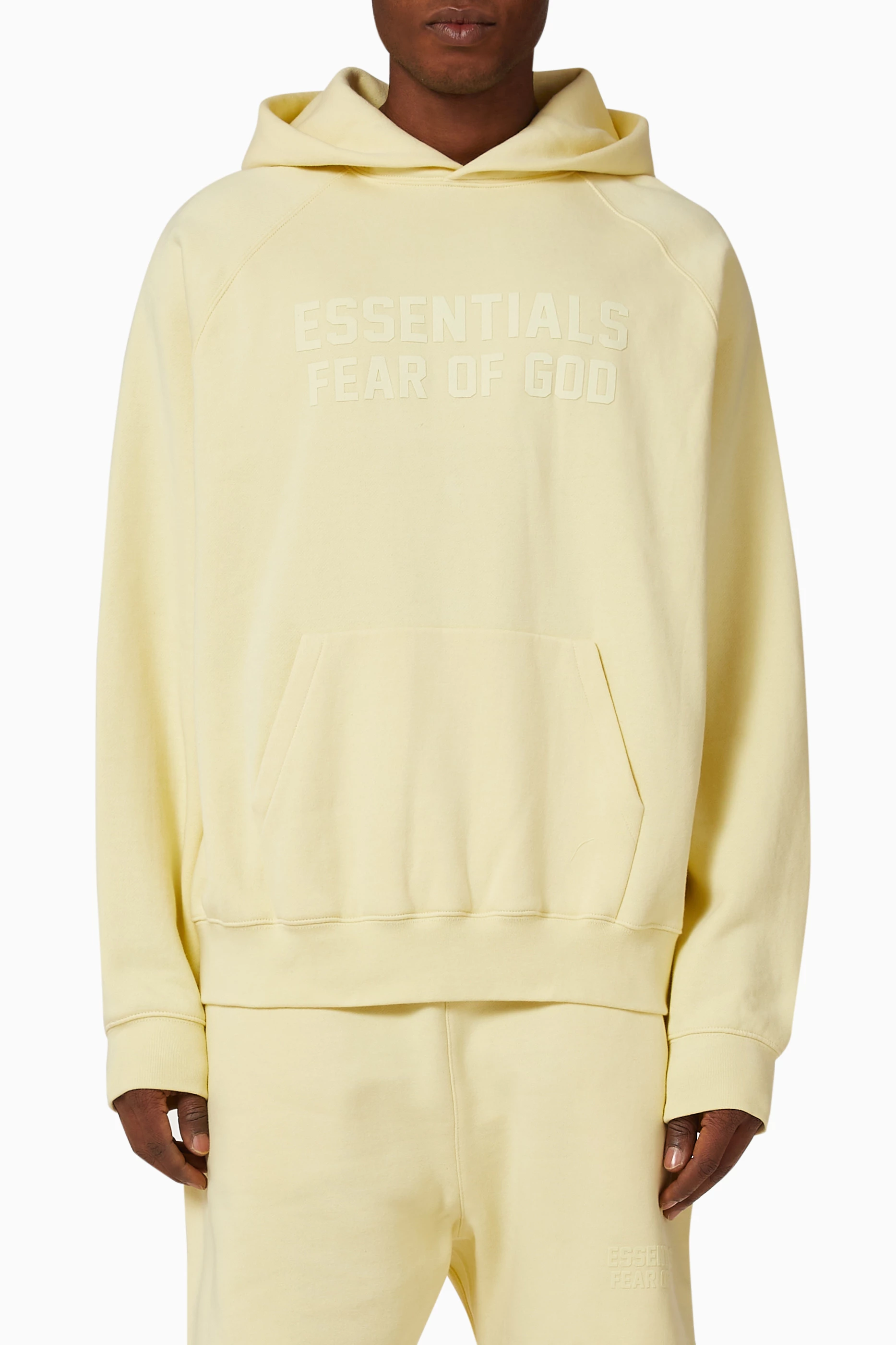 yellow fear of god hoodie