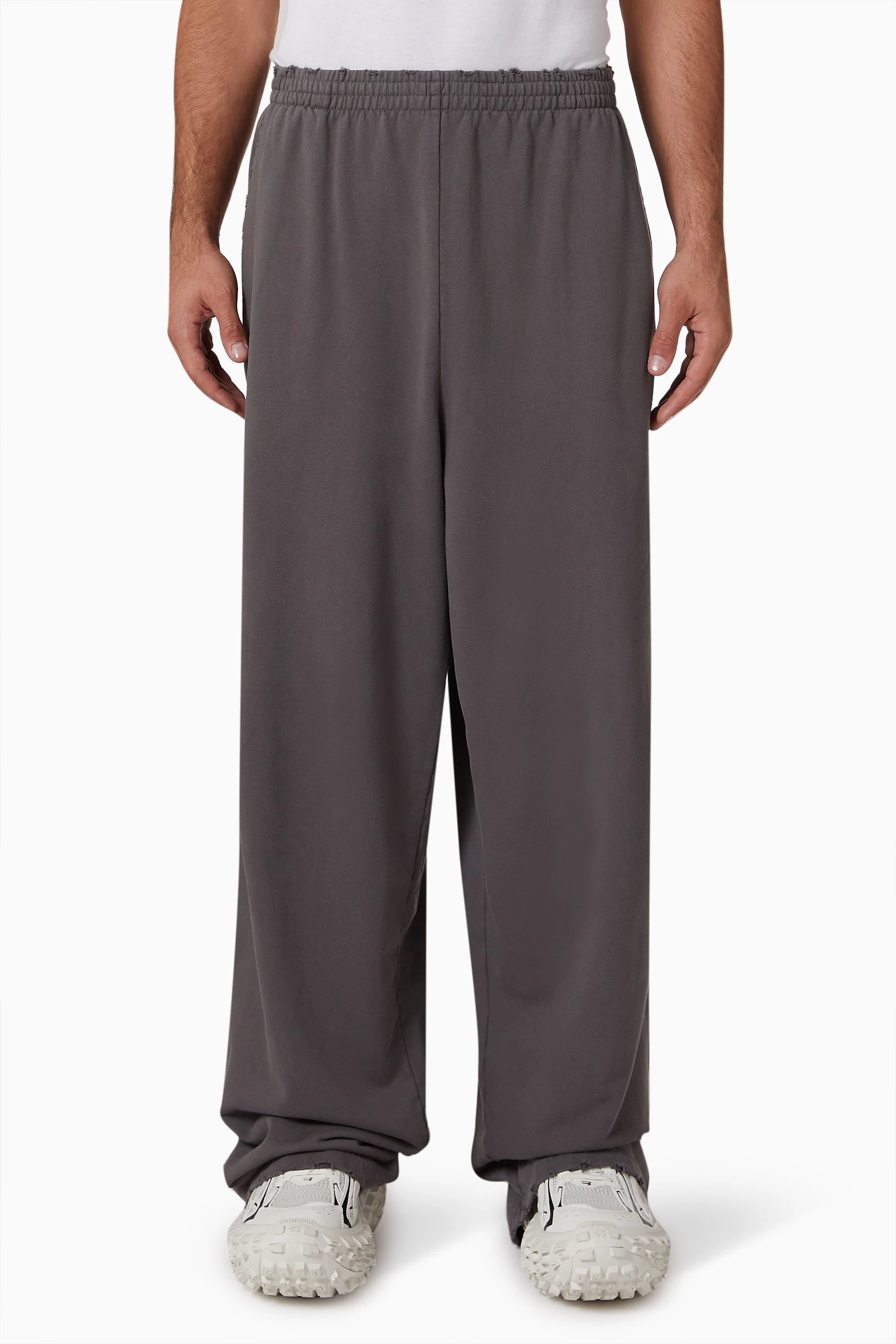 Buy Balenciaga Grey Political Campaign Large Fit Sweatpants in