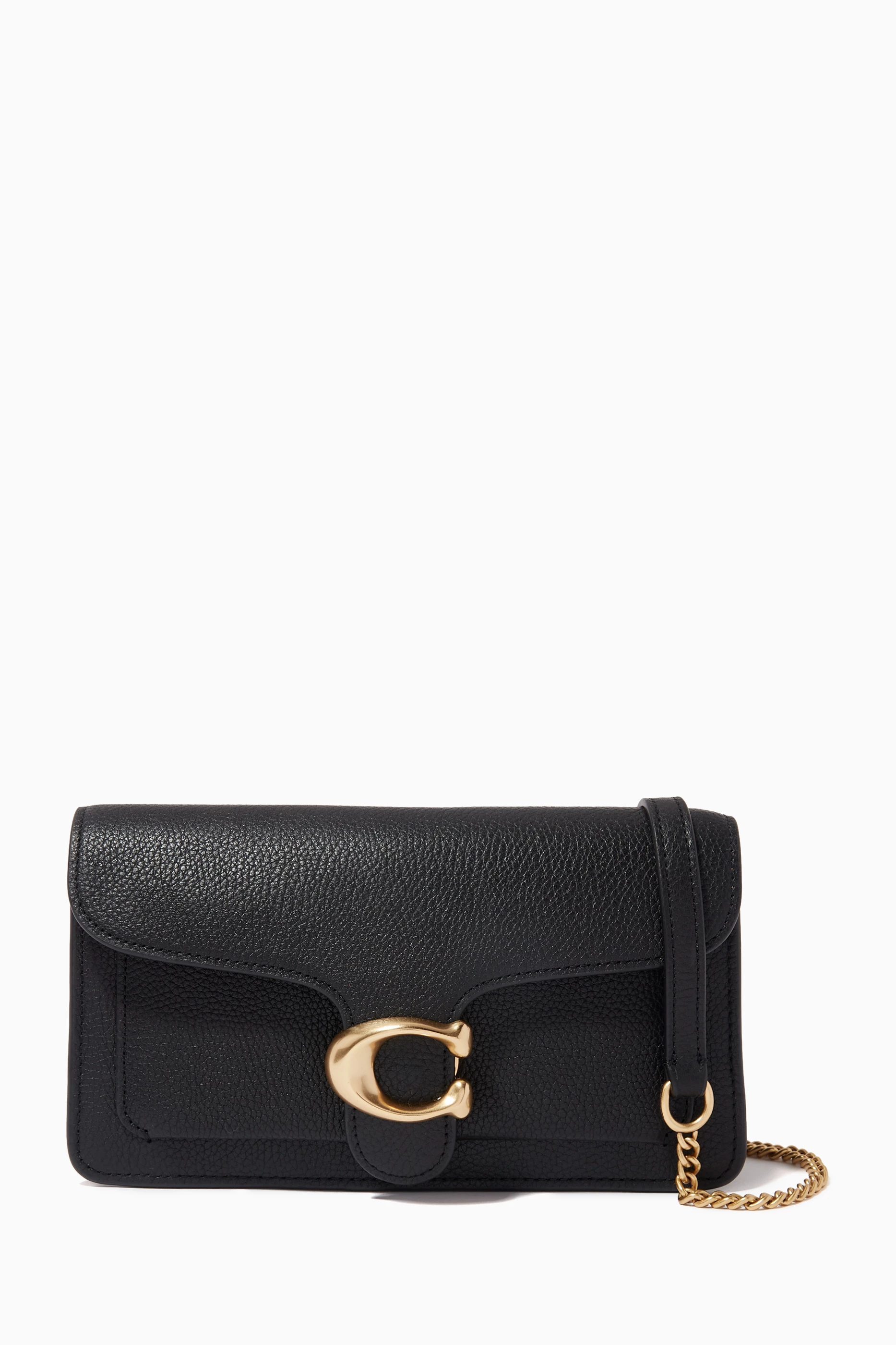 Buy Coach Black Tabby Chain Clutch in Leather for Women in Saudi