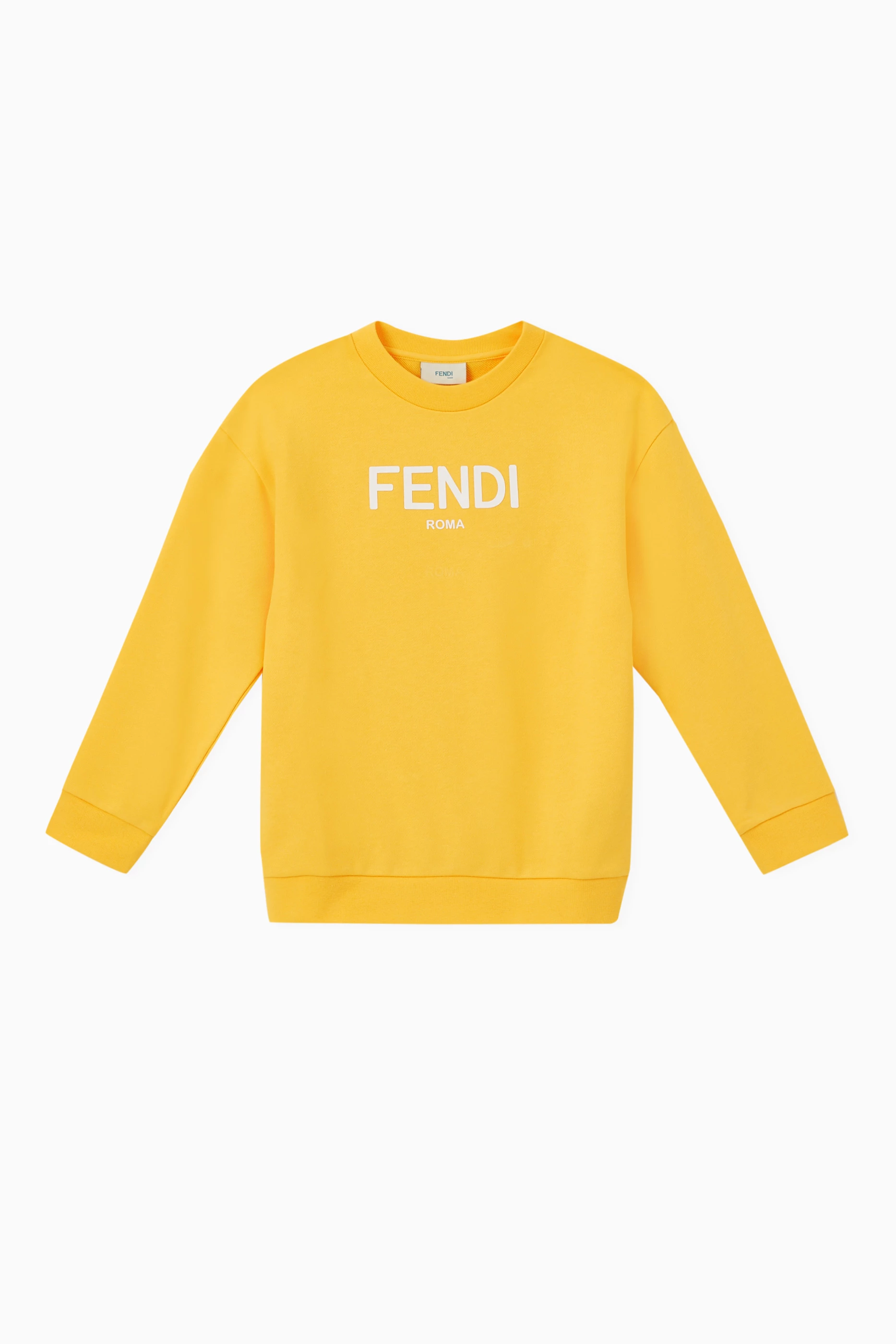 Fendi yellow shop sweatshirt