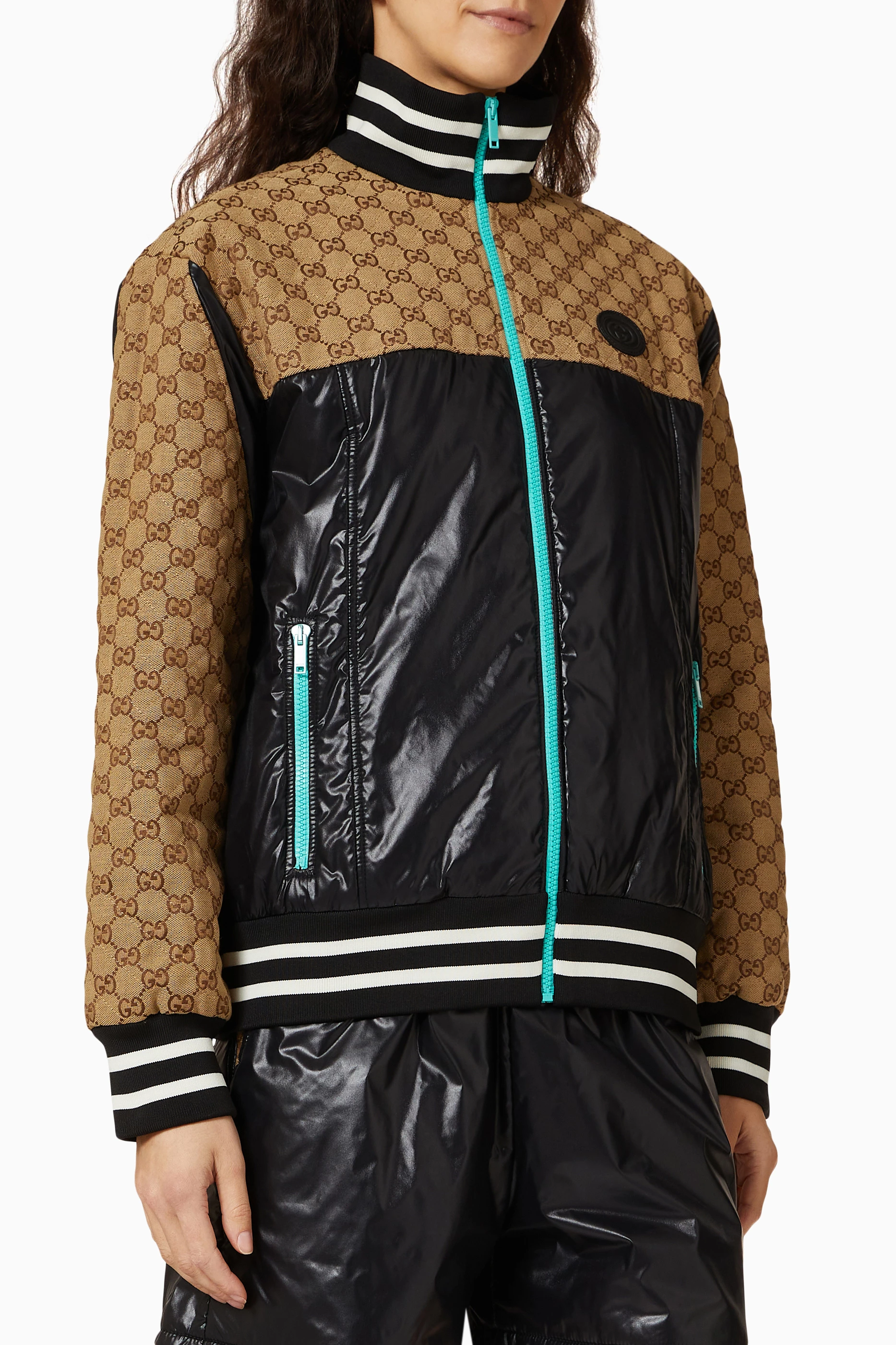 Gucci Monogram Nylon Hoodie Jacket, Luxury, Apparel on Carousell