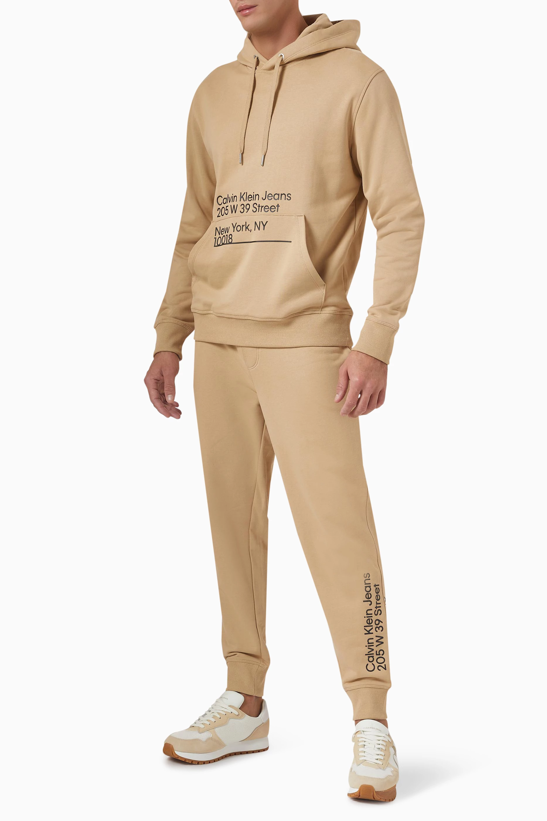 Buy Calvin Klein Jeans Neutral Logo Sweatpants in Cotton for Men