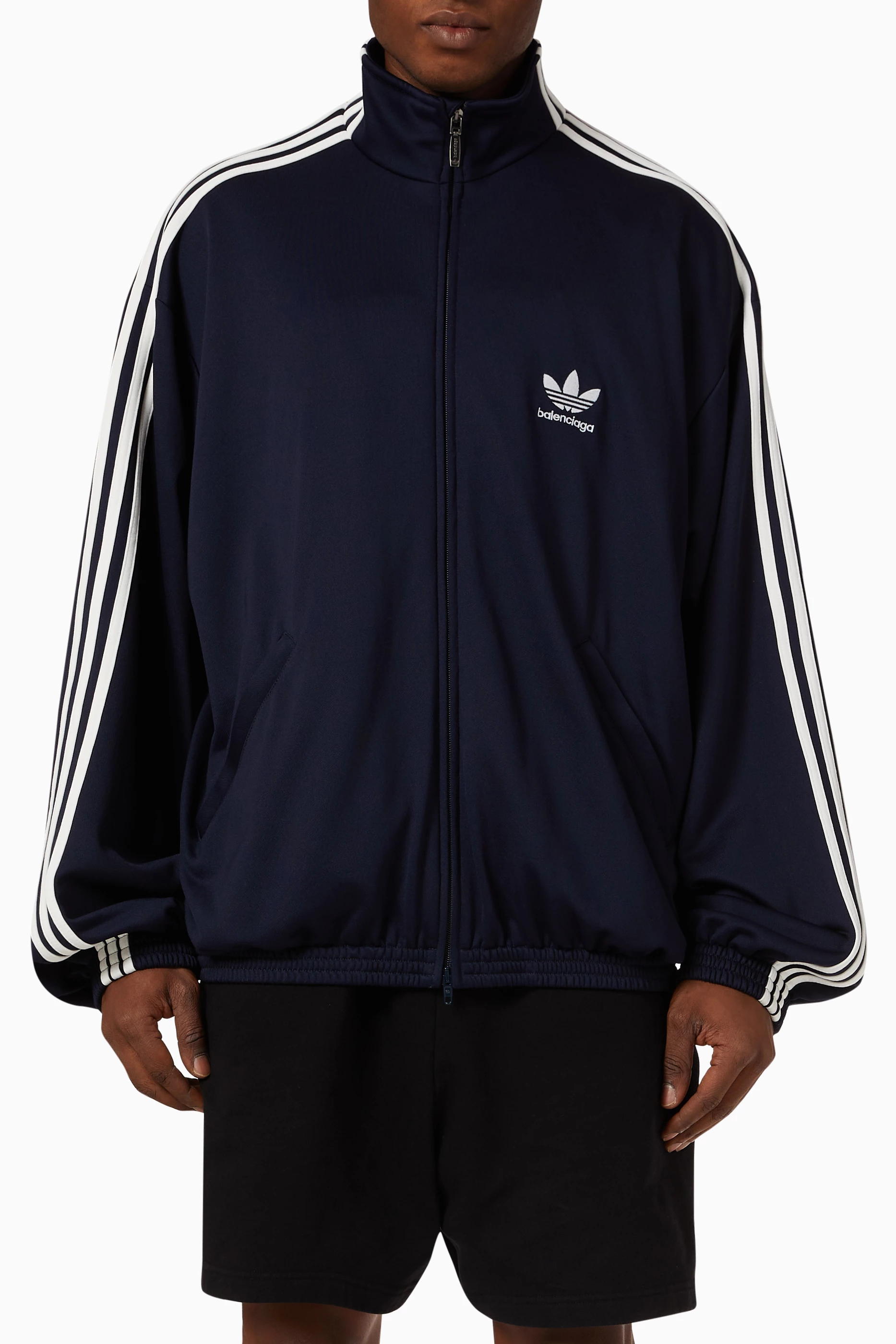 Buy Balenciaga Blue x Adidas Tracksuit Jacket in Cotton