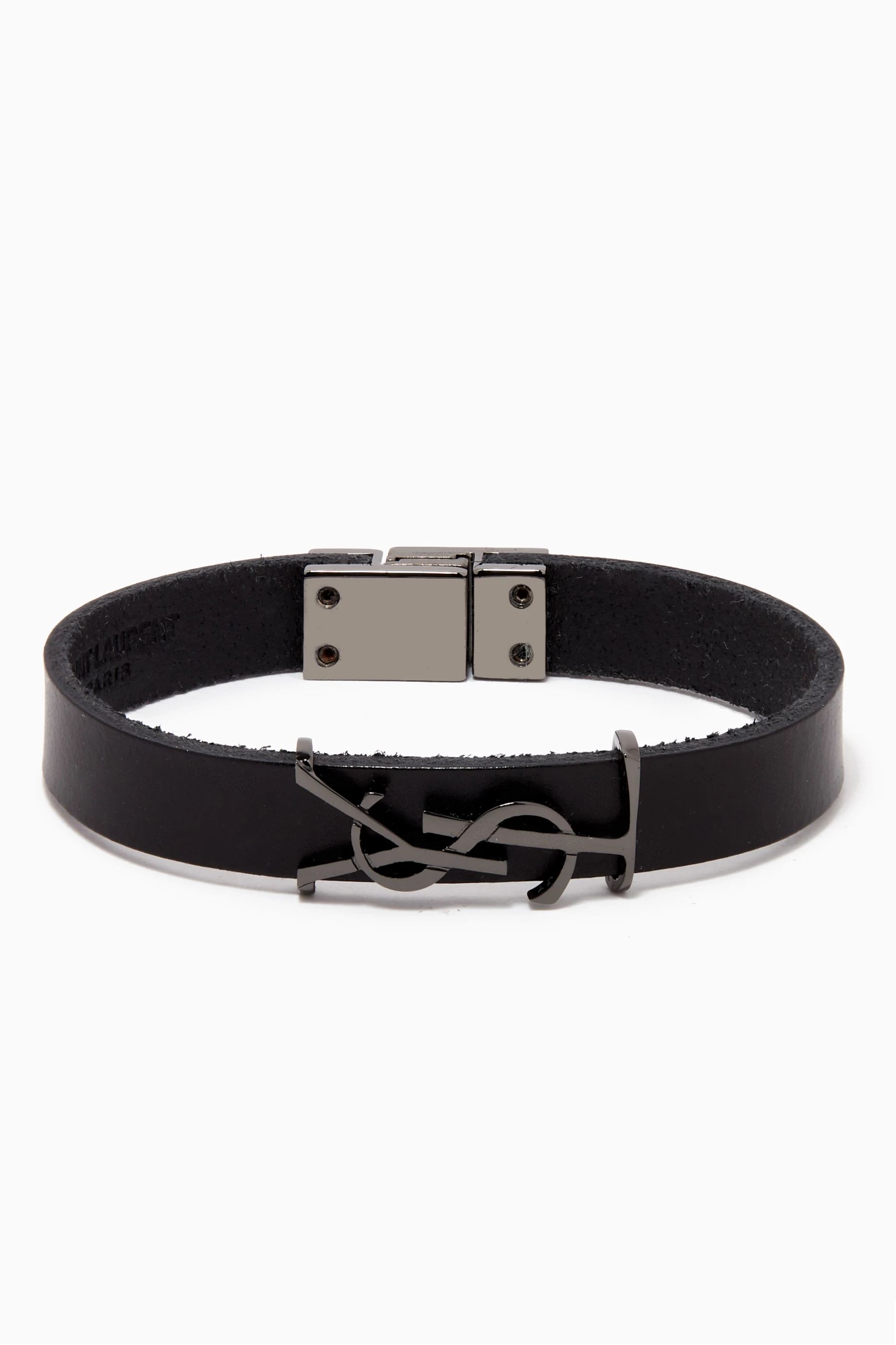 Saint laurent top opyum leather bracelet