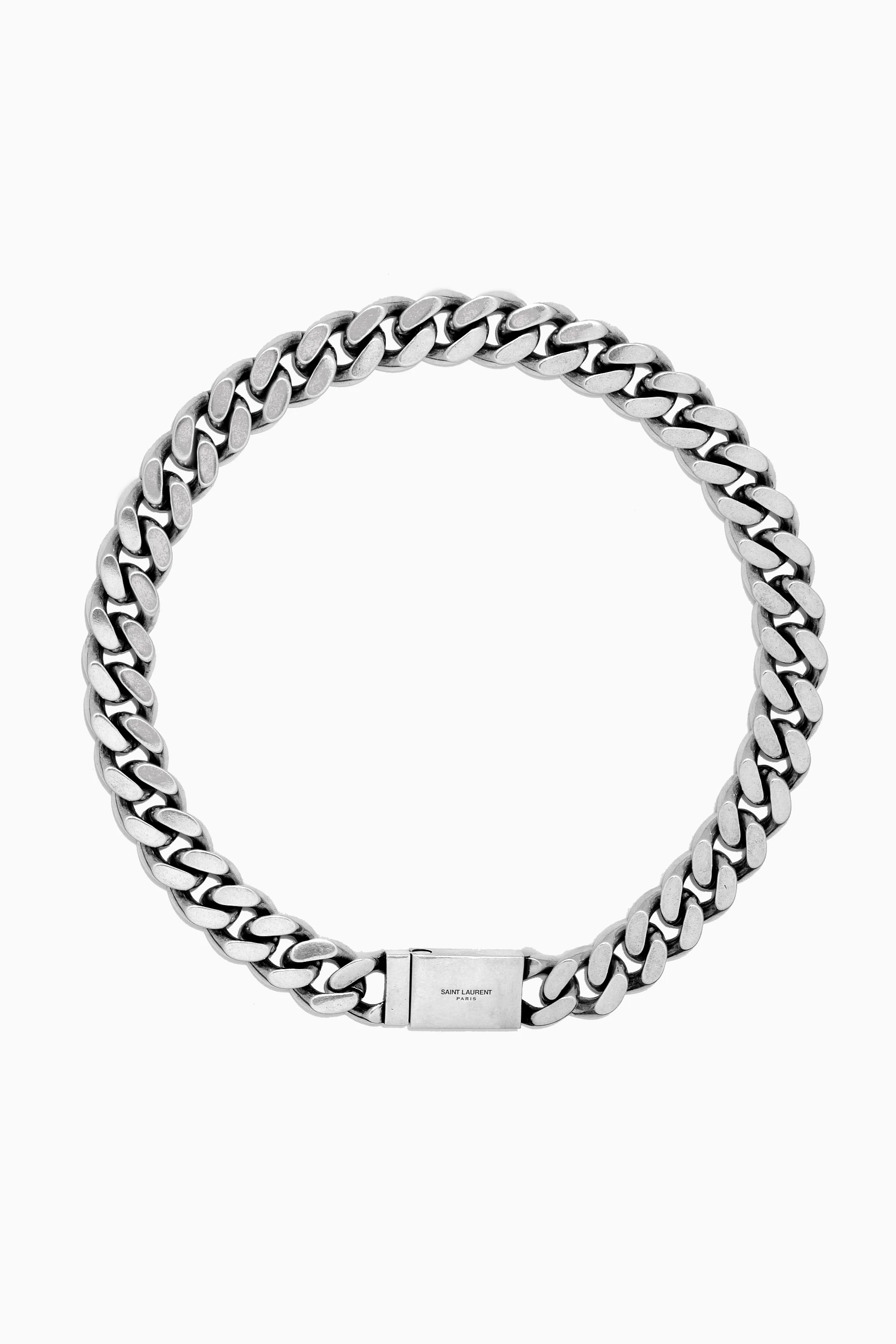 Saint laurent silver necklace store