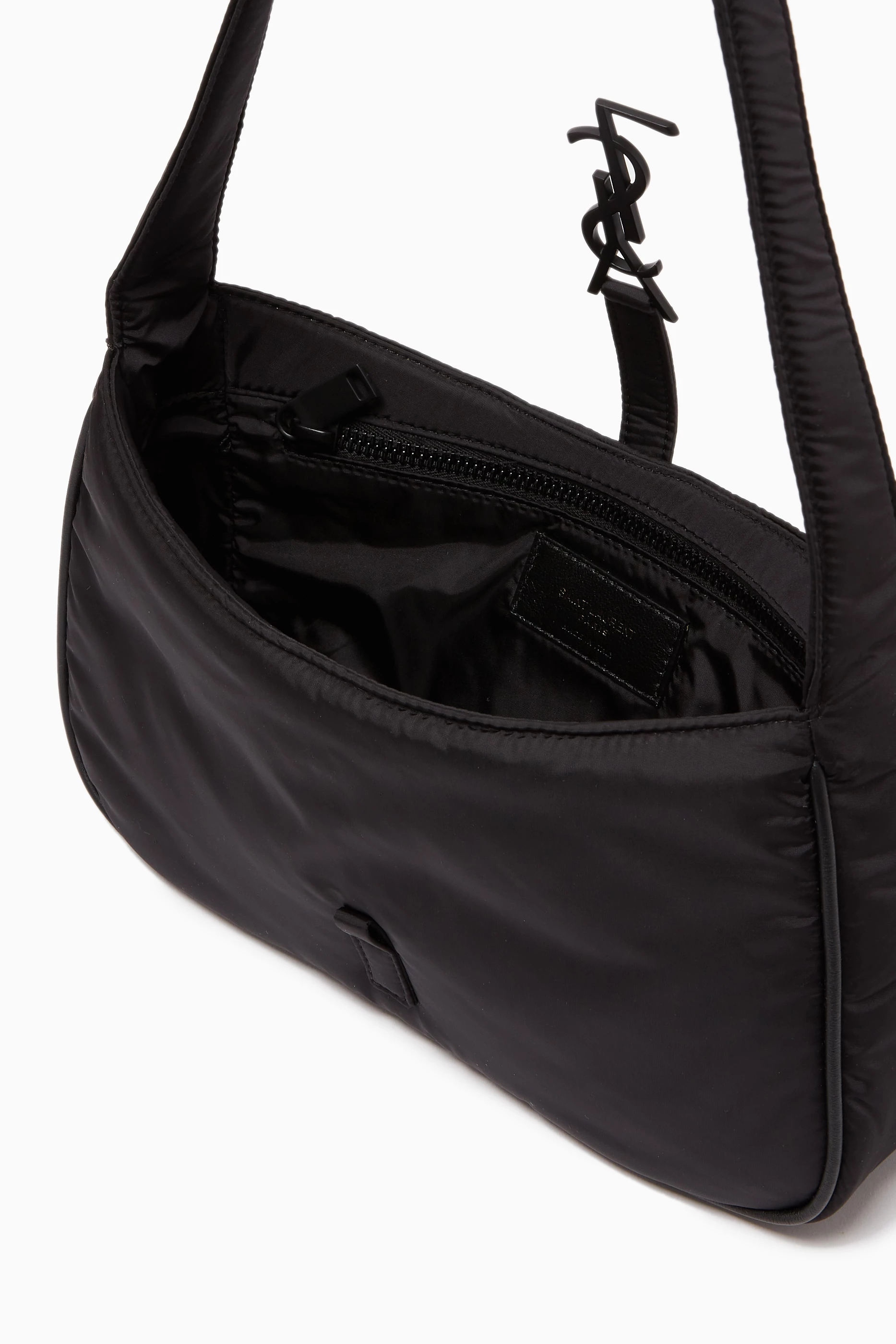 SAINT LAURENT: 5 À 7 bag in Econyl® regenerated nylon - Black