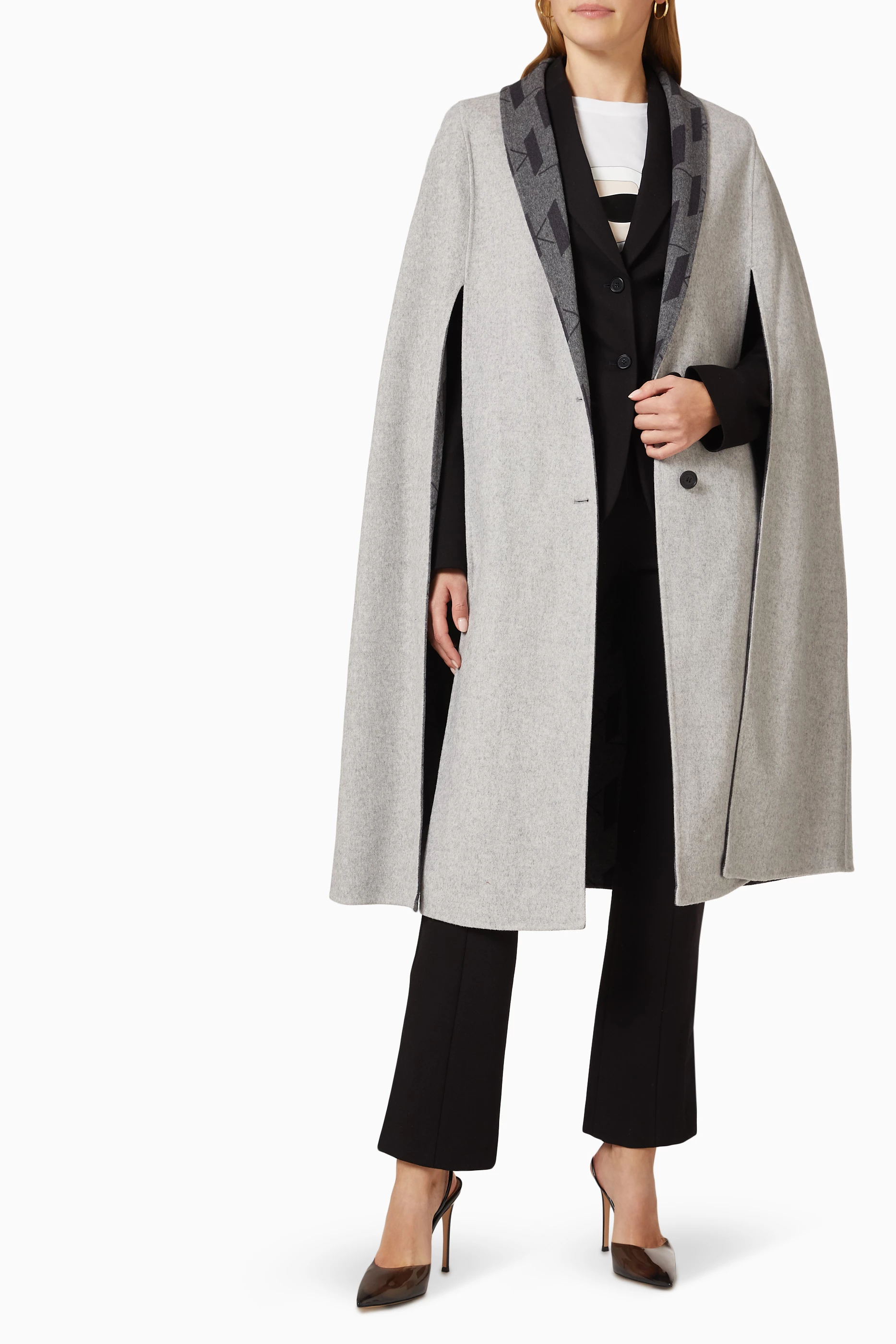 Calvin klein double face cape coat on sale
