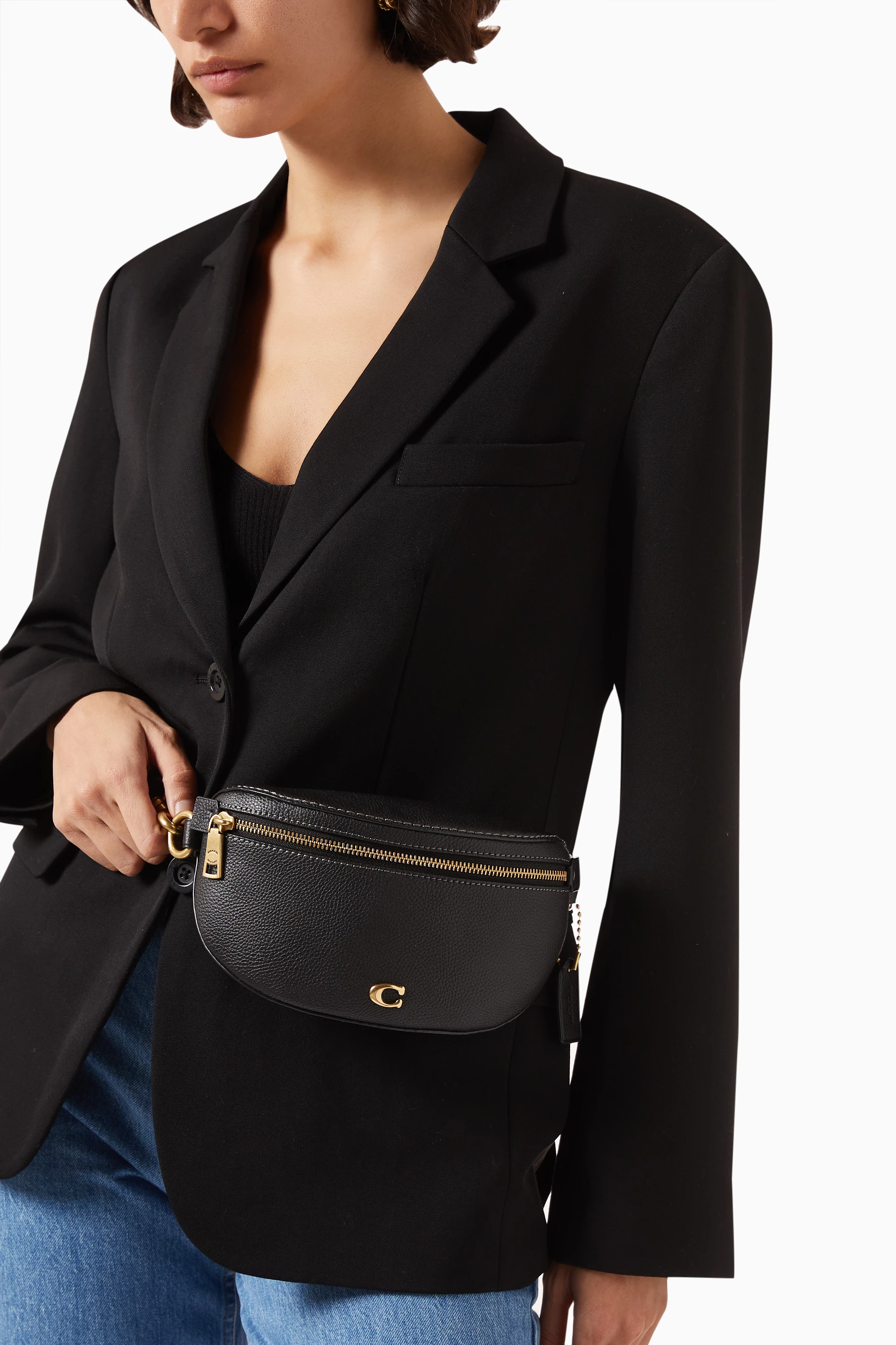 Coach pebble belt bag deals