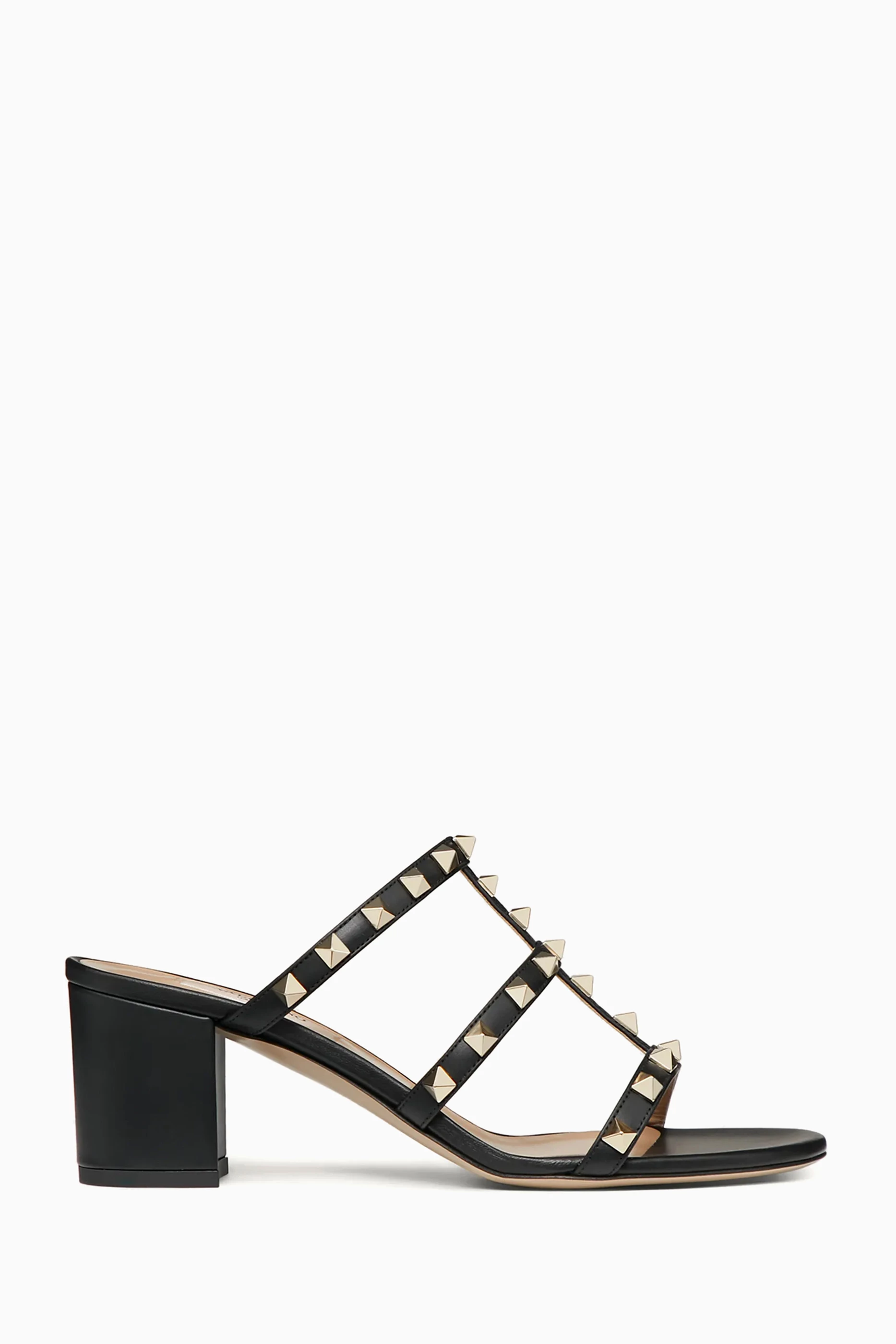 Valentino black shop studded sandals