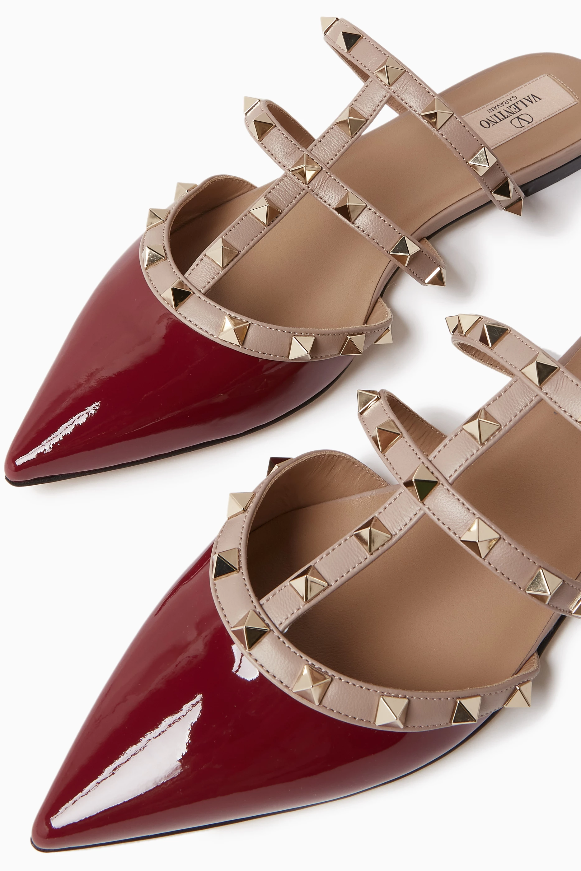 Valentino maroon sale rockstud