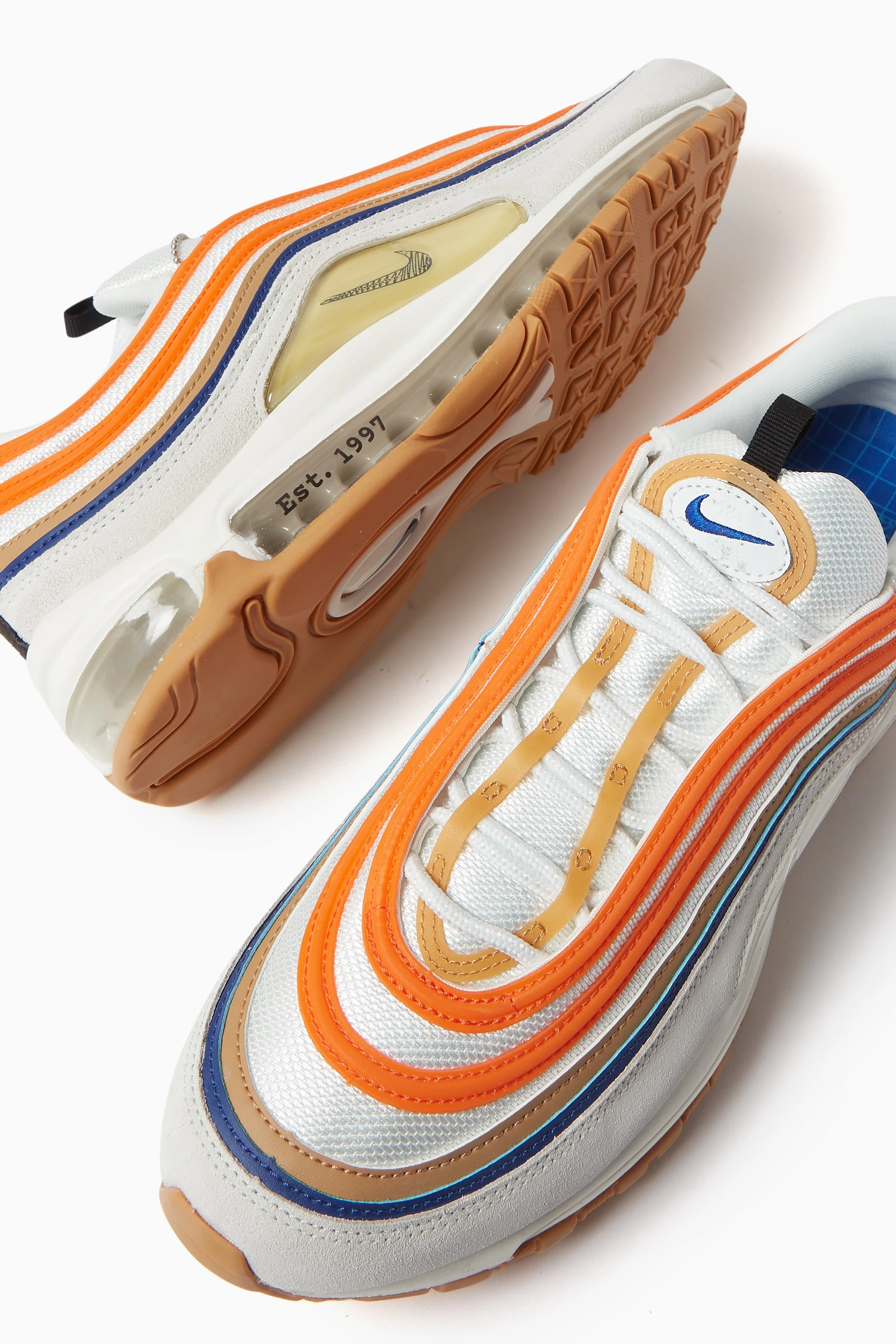Nike air max 97 blanc orange discount