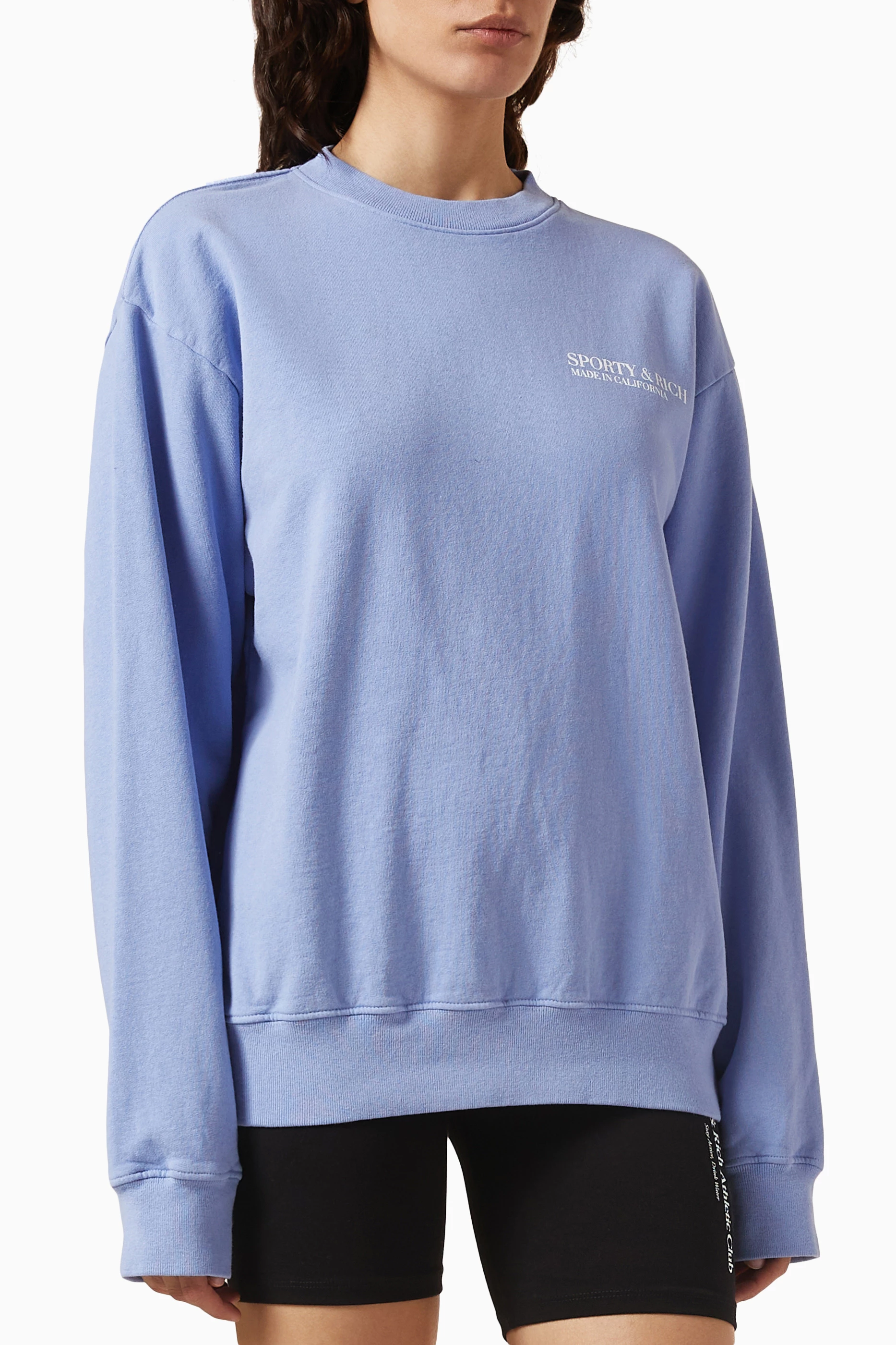 Buy Sporty & Rich Blue Made in California Sweatshirt in Cotton for Women in  Saudi