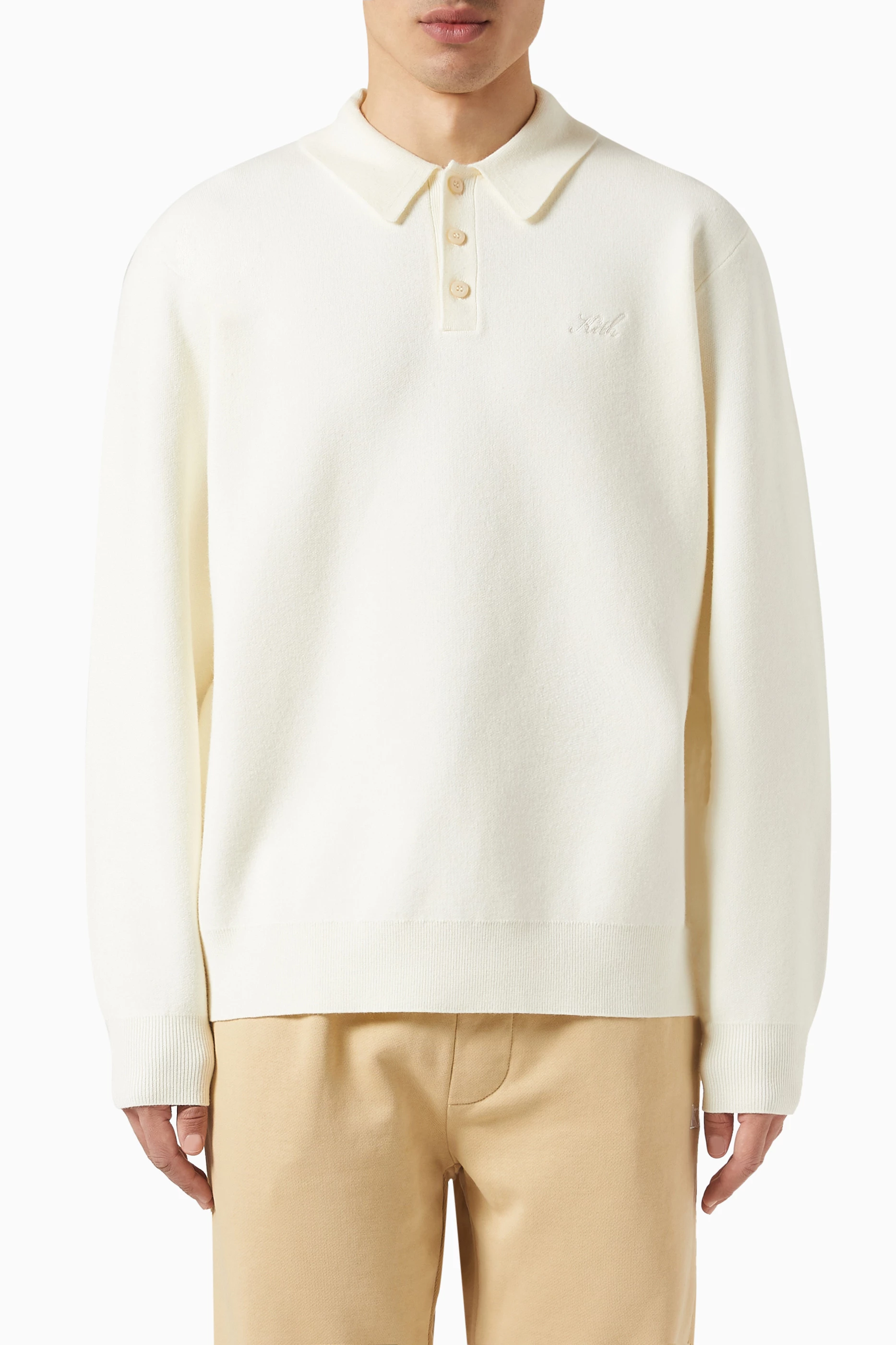 Buy Kith Neutral Harmon Rugby Pull-over in Cotton Online for Men ...