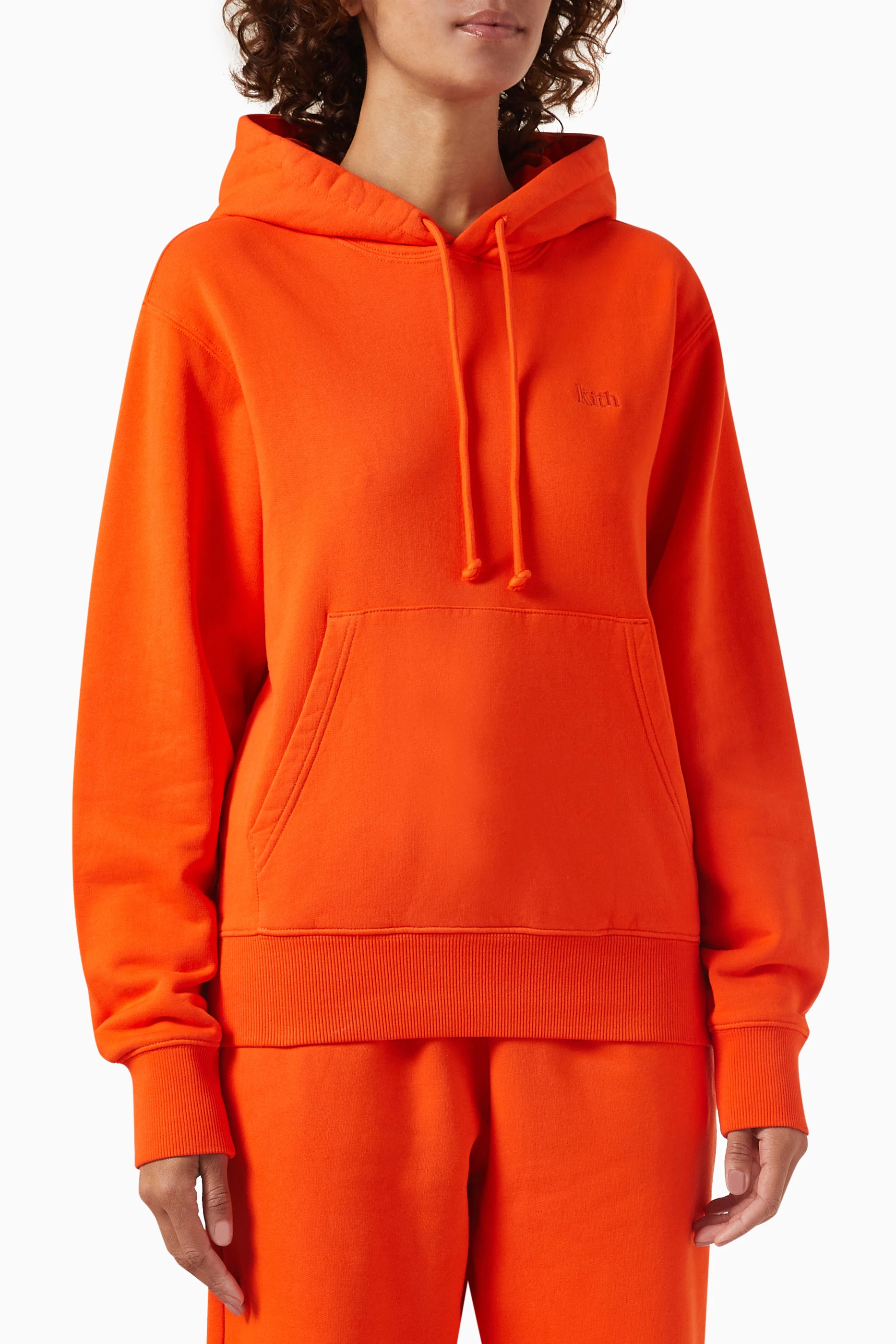Orange kith hoodie discount