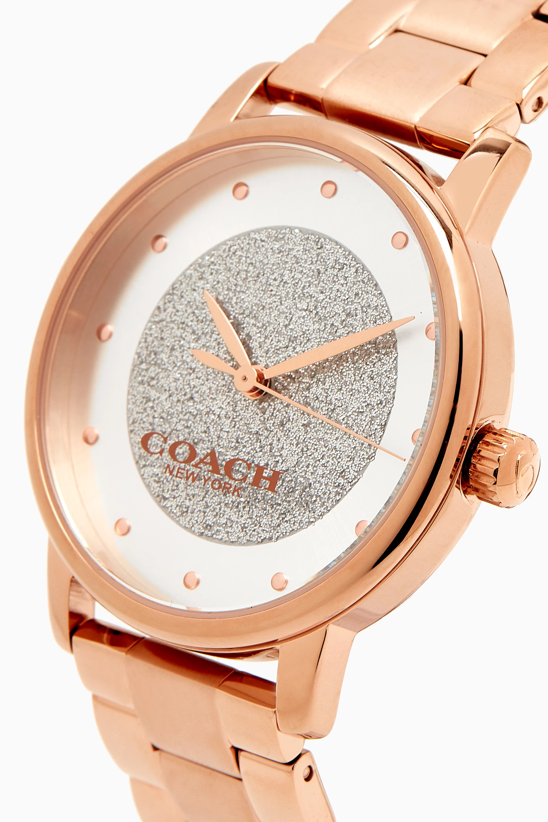 Buy Coach Rose Gold Grand Watch Quartz Steel Watch Bangle Set