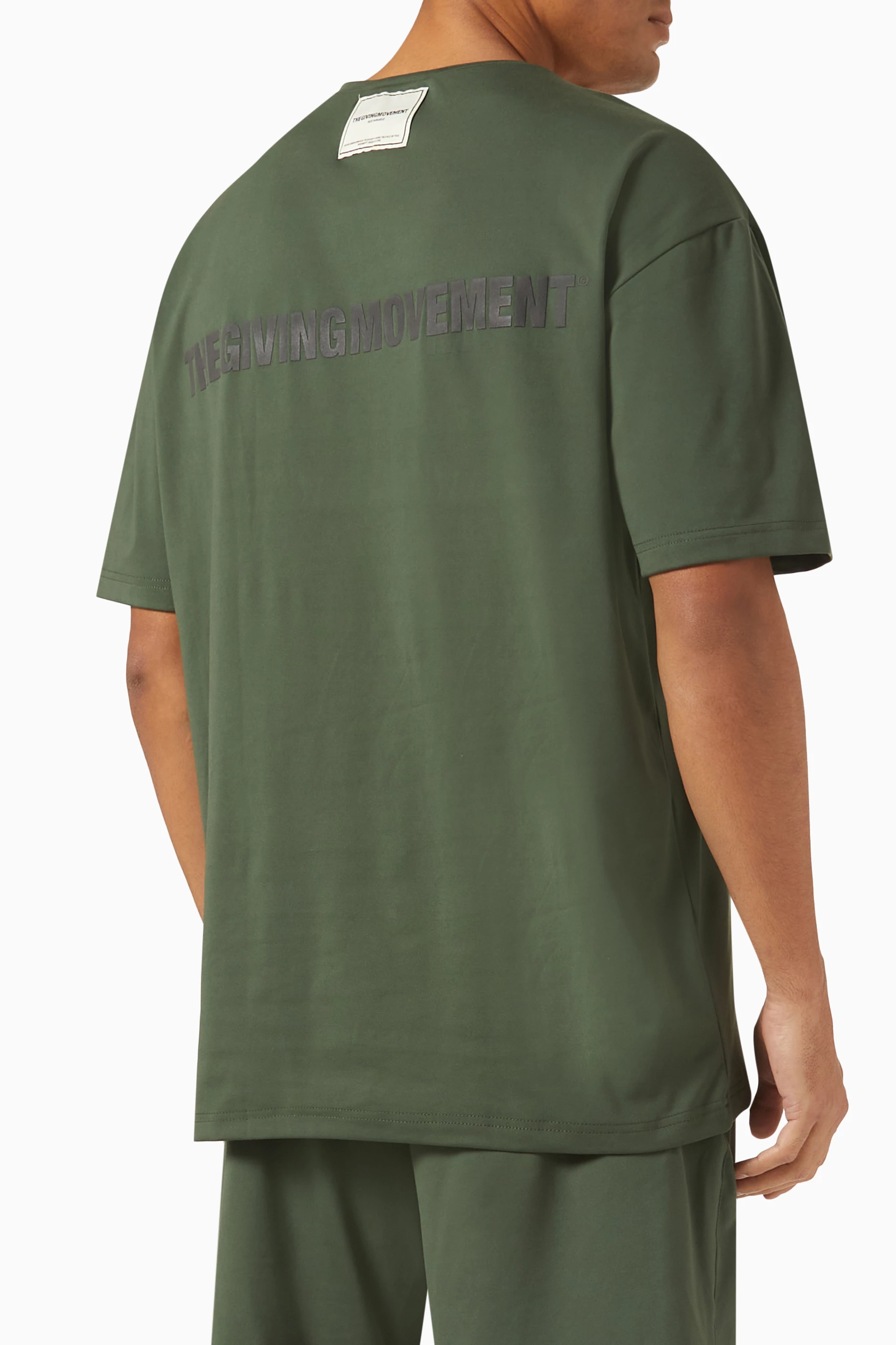 Palm Angels Logo T-shirt Military Green