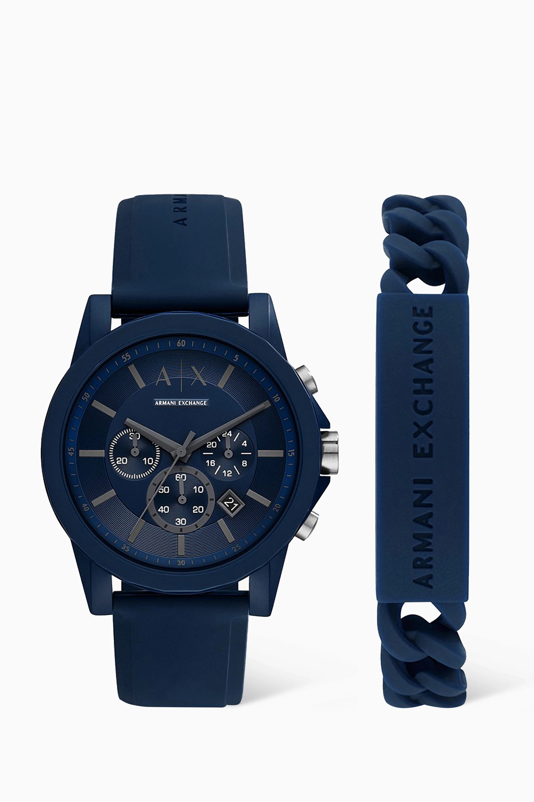 Armani exchange sales watch blue