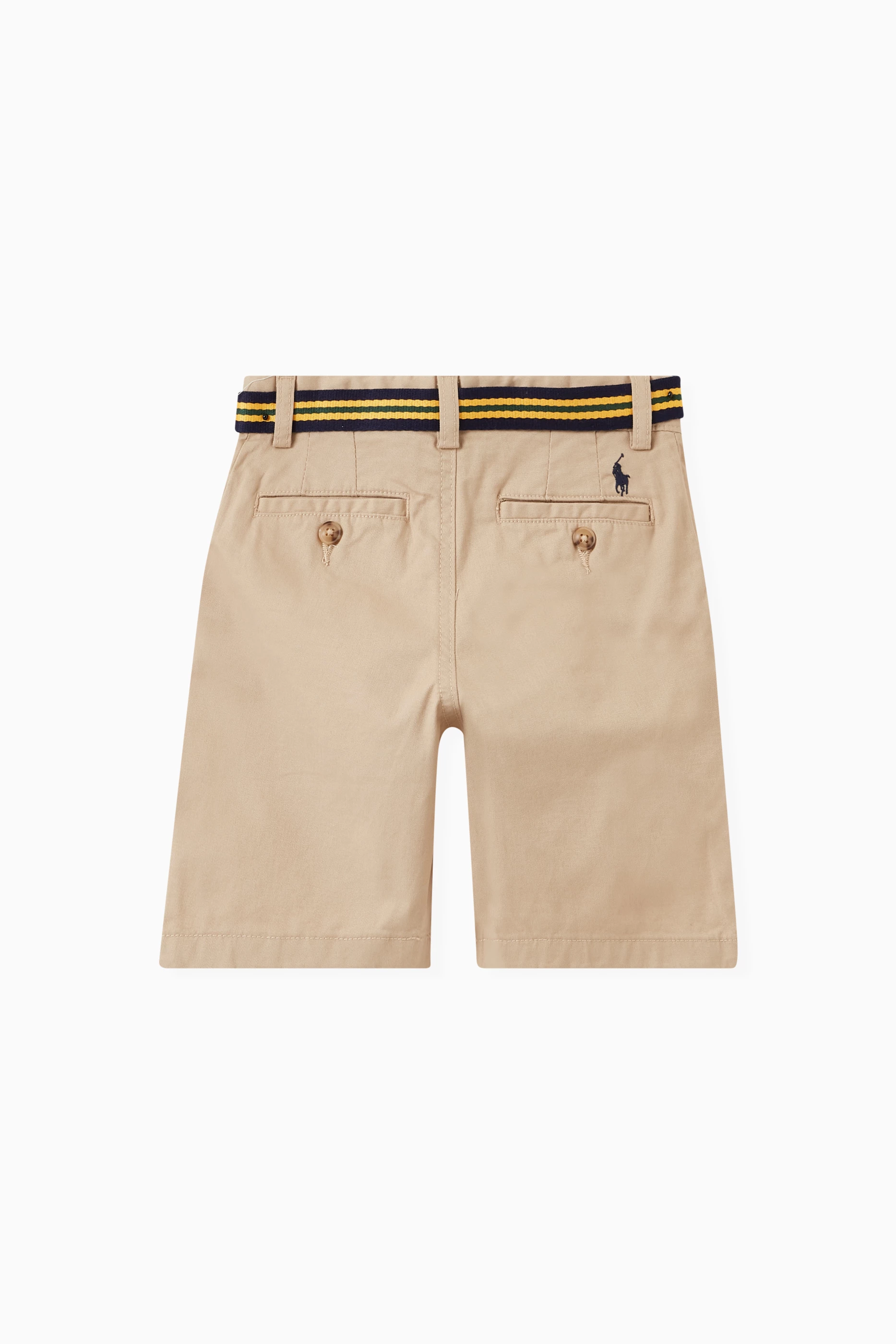 Ralph Lauren Kids belted cotton shorts - Neutrals